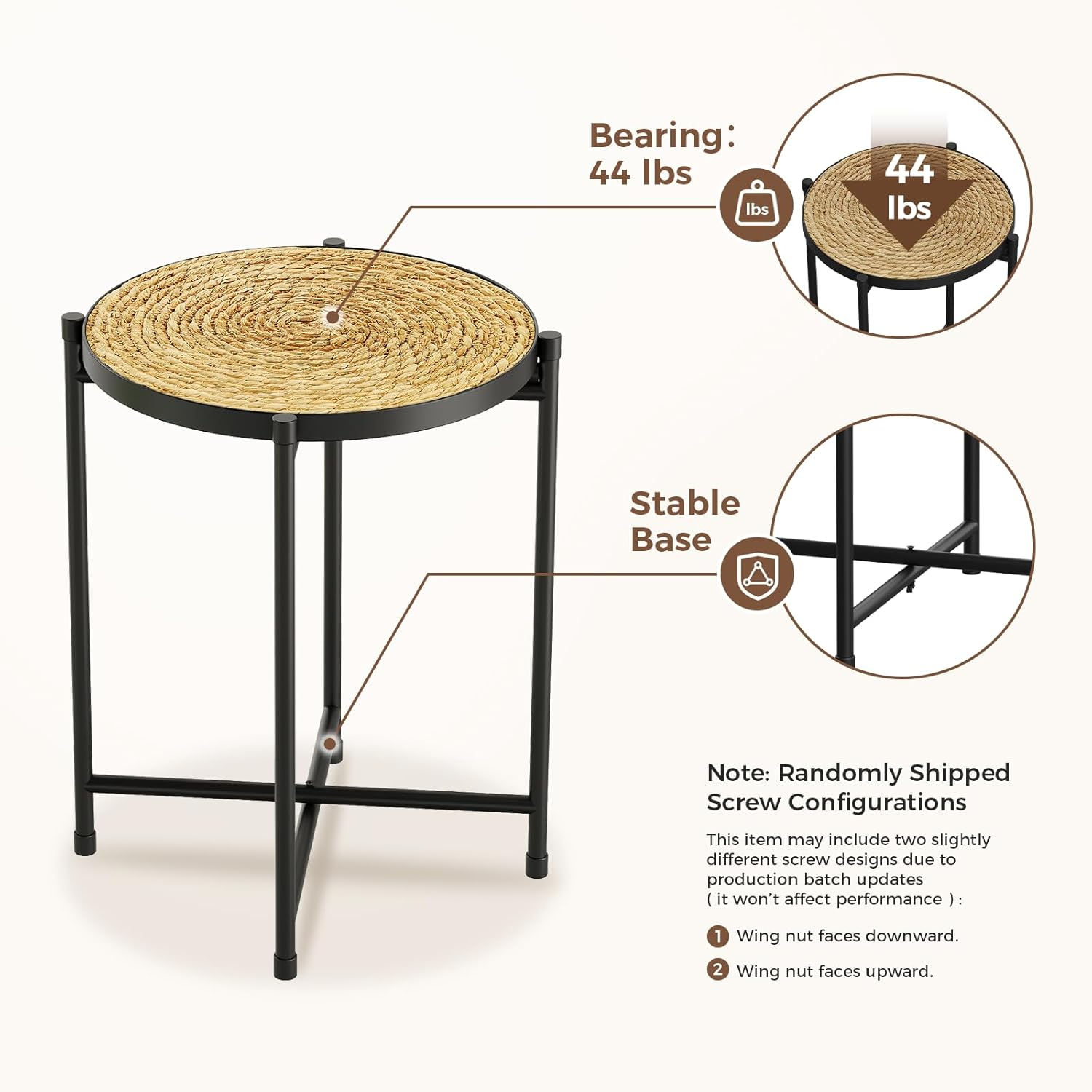 Bamworld Rattan Plant Stand Indoor,Round Plant Table for Large Plants,Tall Heavy Duty Plant Holder for Living Room Bedroom Balcony,Boho Rattan Decor image number 4