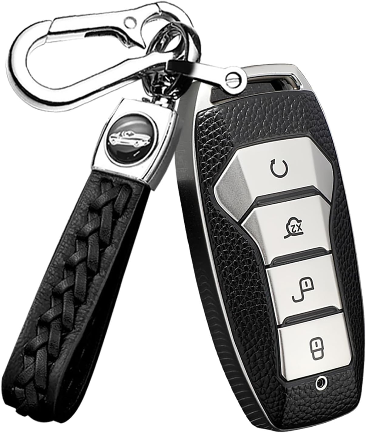 Ontto Car Key Fob Cover Keyring Fit for BYD Song plus Atto 3 Han EV Tang DM Qin Seal Dolphin Key Case TPU Smart Key Shell Holder Bag Keychain Protector Decorative Accessories - A-Green image number 7