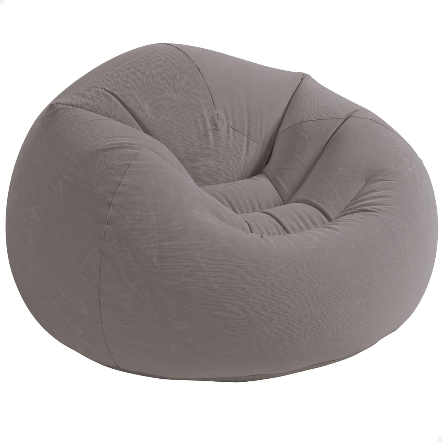Intex 68579EP Beanless Bag Inflatable Lounge Chair: Corduroy Textured Flocking &ndash; Durable Vinyl &ndash; Folds Compactly &ndash; 220Lb Weight Capacity &ndash; 45" X 45" X 28" image number 5