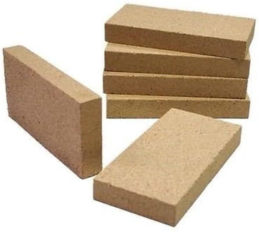 Set of 4 Fireplace, Pizza Oven, BBQ, Stove Premium Vermiculite Firebrick 230Mm X 114Mm X 25Mm (9" X 4.5" X 1") to Suit Villager Stoves
