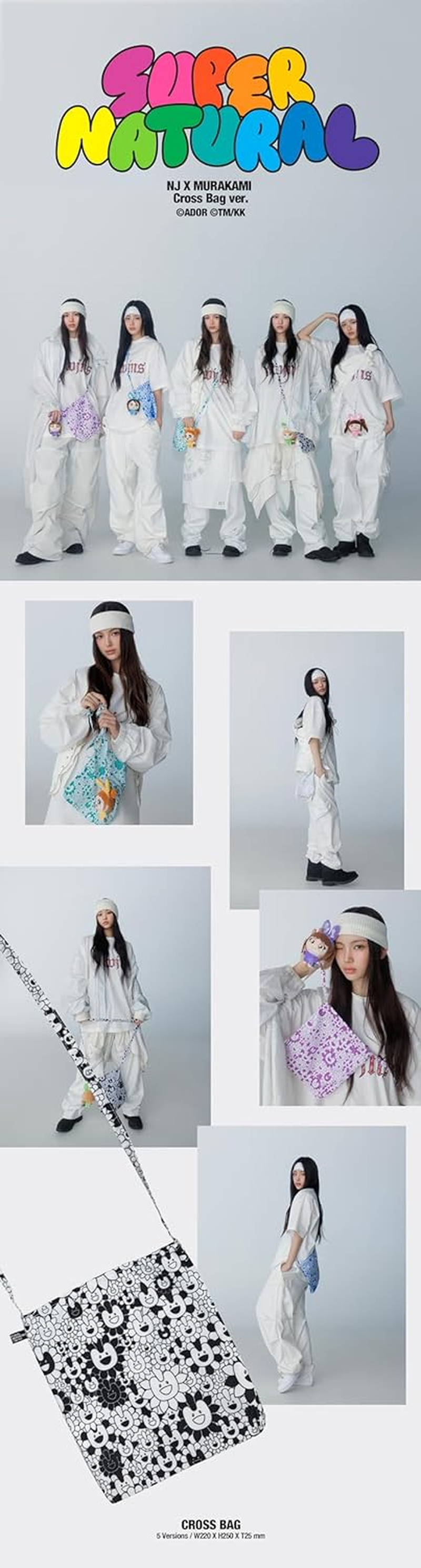 Newjeans Supernatural NJ X MURAKAMI Japan Double Single Album with Tracking Sealed New Jeans (Cross Bag Hanni Version)