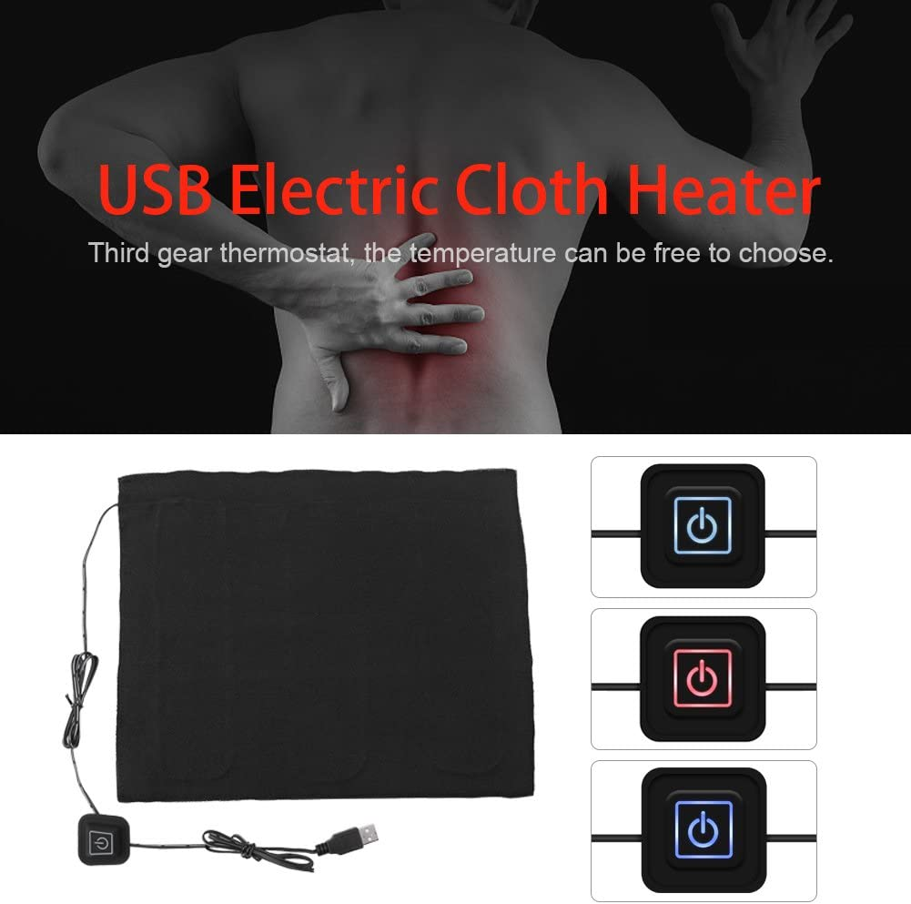 Clothes Seat Pet Warmer Waterproof Warming Mat Heating for Muscle Pain Relief, Electric Cloth Heater Pad Heated Dog Beds Warmer USB Electric Cloth Heater Pad, Pet Heating Pad for Neck, image number 1