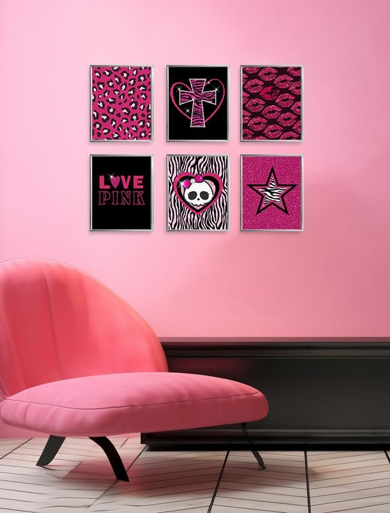 Twodays Mcbling Room Decor Aesthetic, Trashy Y2K Posters for Girls Bedroom, 2000S Hot Pink Wall Art, Emo Baddie Prints for Women Apartment.(8" X 10", Set of 6, UNFRAMED) image number 5