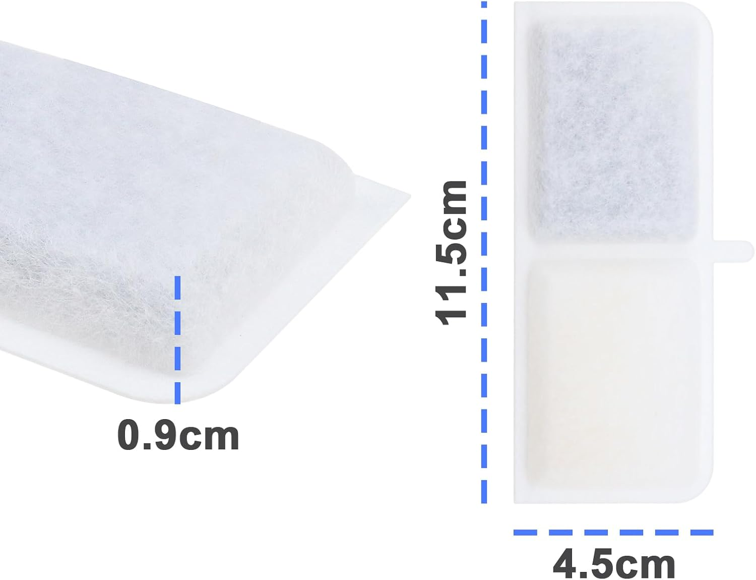 10Pcs Pet Water Dispenser Filter Element Cat Water Fountain Filters Pet Fountain Replacement Filter Compatible with 3.2L Fountain Water Dispenser image number 5