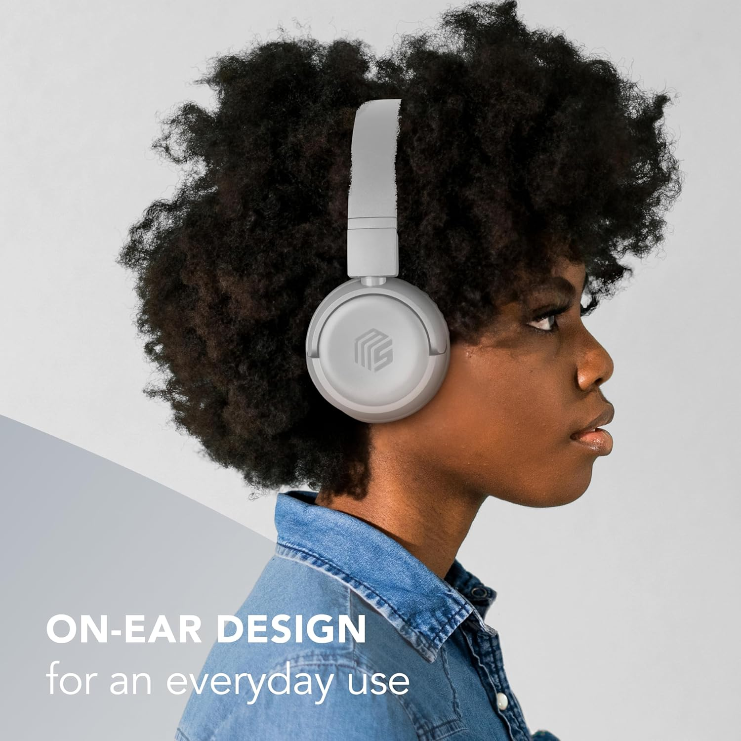 ADSE Music Sound - VIBED - Bluetooth Headset with Rotating and Folding Ear Pads - Padded Headband for Maximum Playtime 35 Hours - Grey