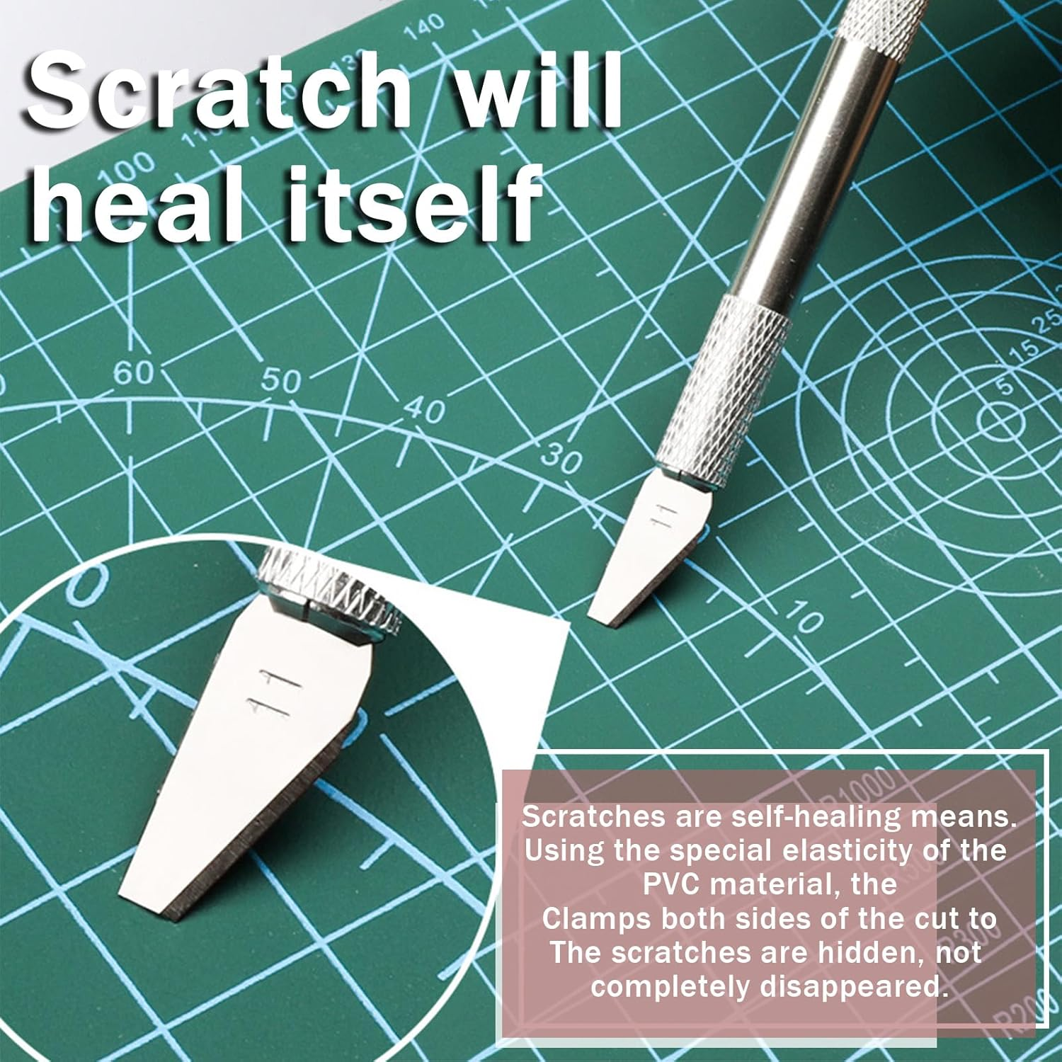 Cutting Mat Self Healing, Cutting Mat Craft Mats, Modified PVC Sewing Cutting Boards for Sewing, Quilting, Loop Cutting, Modeling, Scrapbooking and Fabric (A3+A4) image number 2