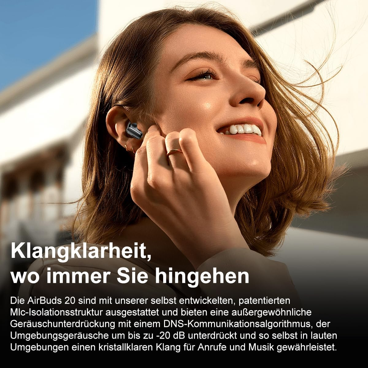 Blackview Airbuds 20 Bluetooth 5.4 Headphones IPX7 | 40H Playtime + ANC | In-Ear Earphones with Deep Bass for Sports/Work | Touch Control, Fast Charging, Compatible with Ios/Android image number 4