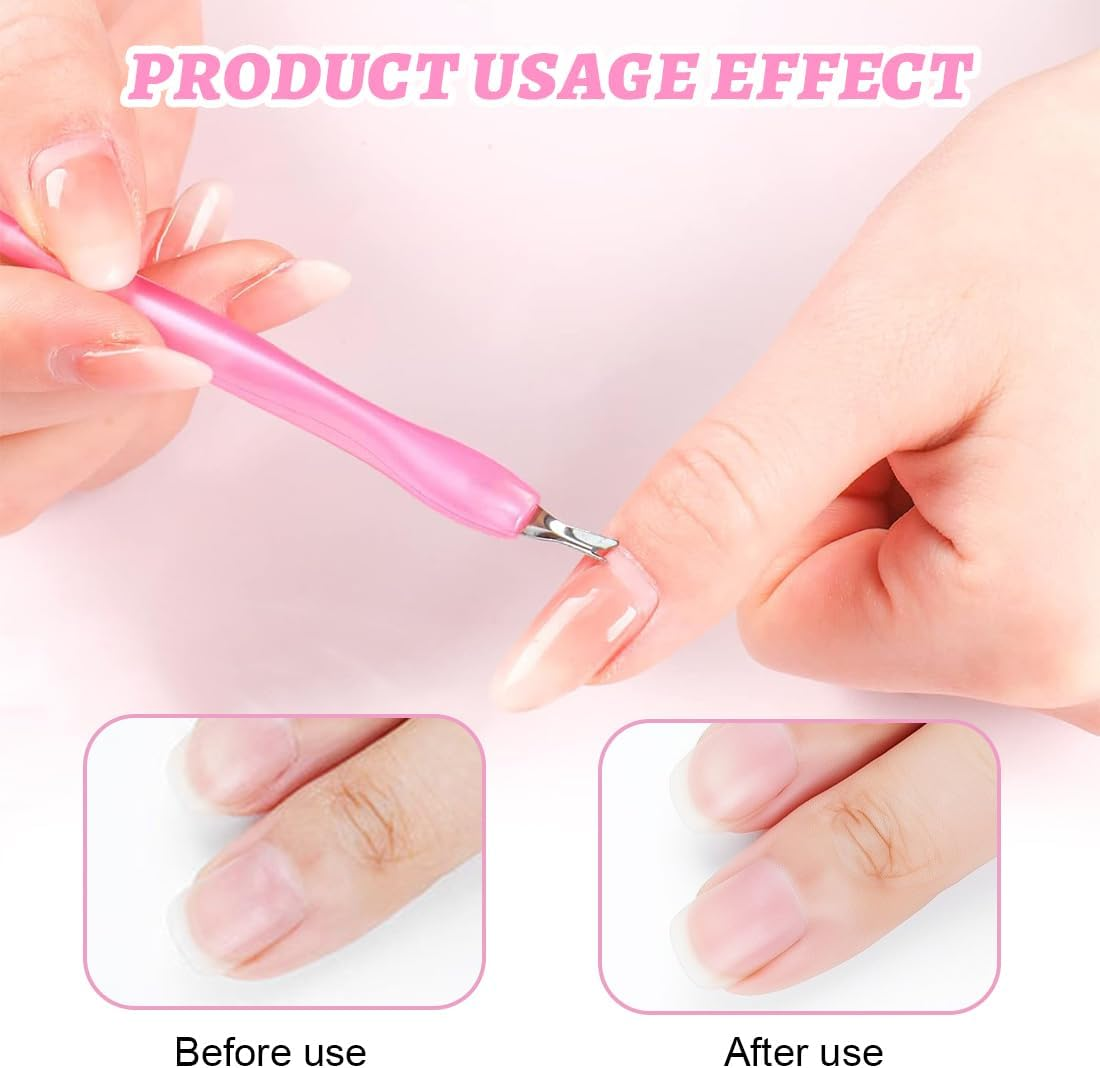 JYNXOR Cuticle Remover, Cuticle Trimmer, Cuticle Pusher, Cuticle Pusher Cutter, for Fingers and Toenail Care Pack of 4 image number 3