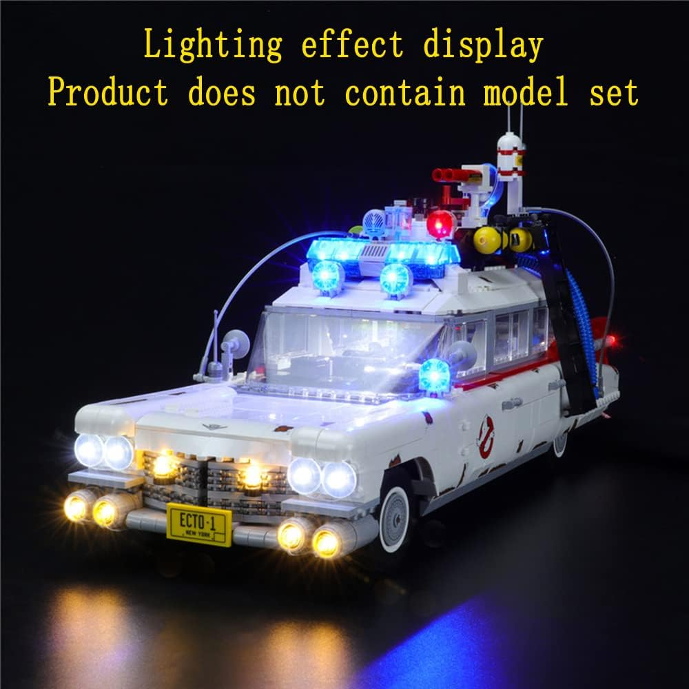GEAMENT LED Light Kit Compatible with  Ghostbusters ECTO-1 - Lighting Set for Creator 10274 Building Model ( Set Not Included) image number 4