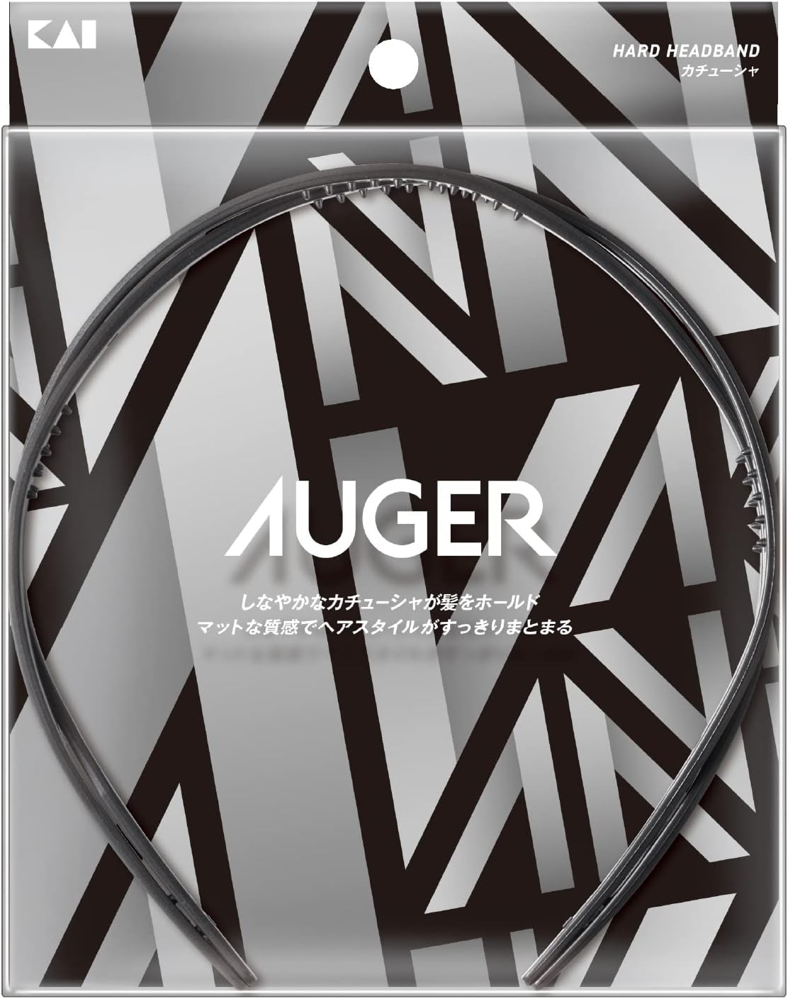 Kai Corporation AUGER HC2308 Men'S Headband Headband, Black, Simple, Painless, Anti-Slip, Hairstyle image number 2