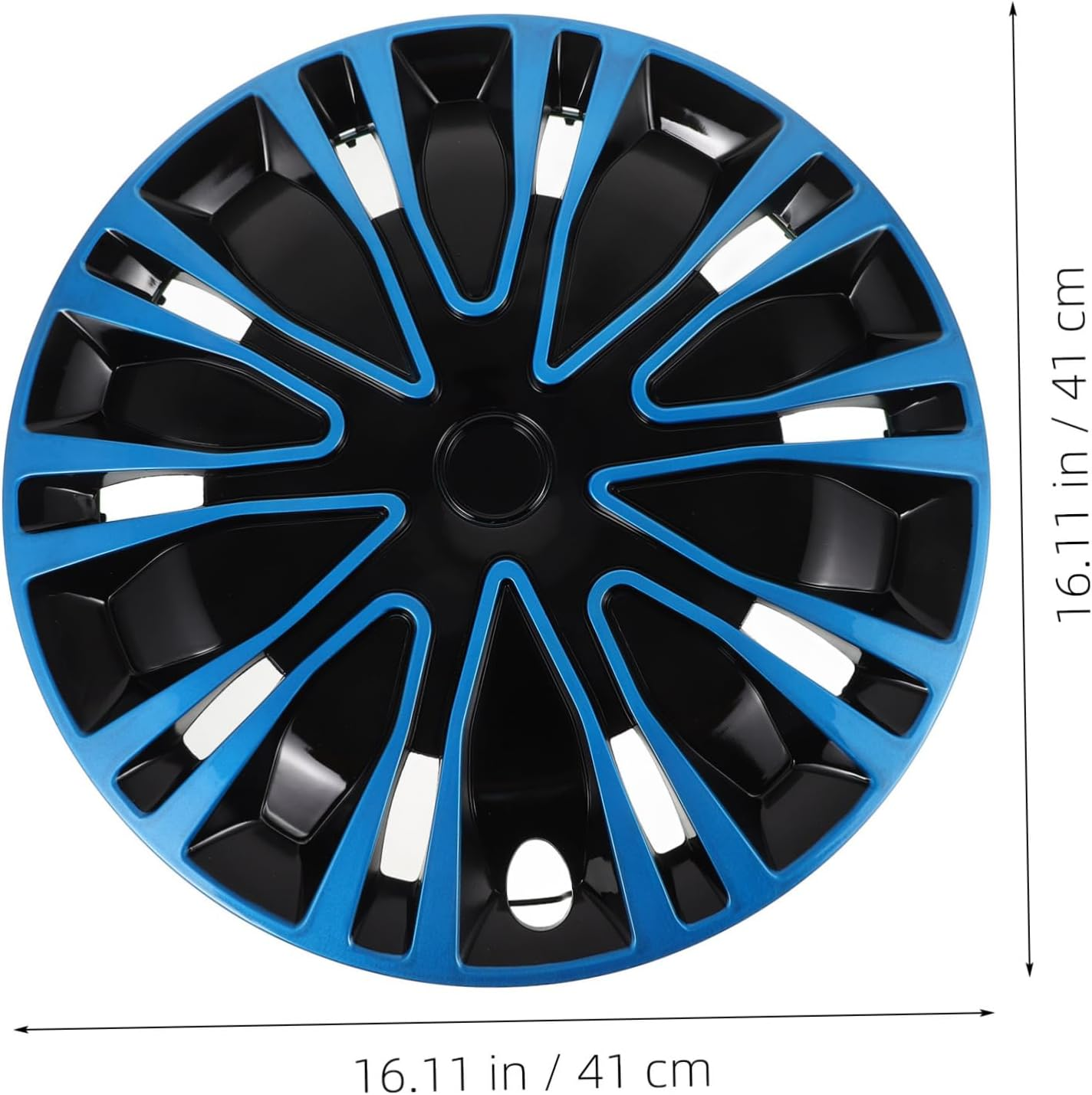 BUGUUYO 15 Inch Automotive Hub Caps Wheel Rim Covers Blue Black Universal Car Hub Covers Decorative Hubcaps for Vehicle Rims image number 6