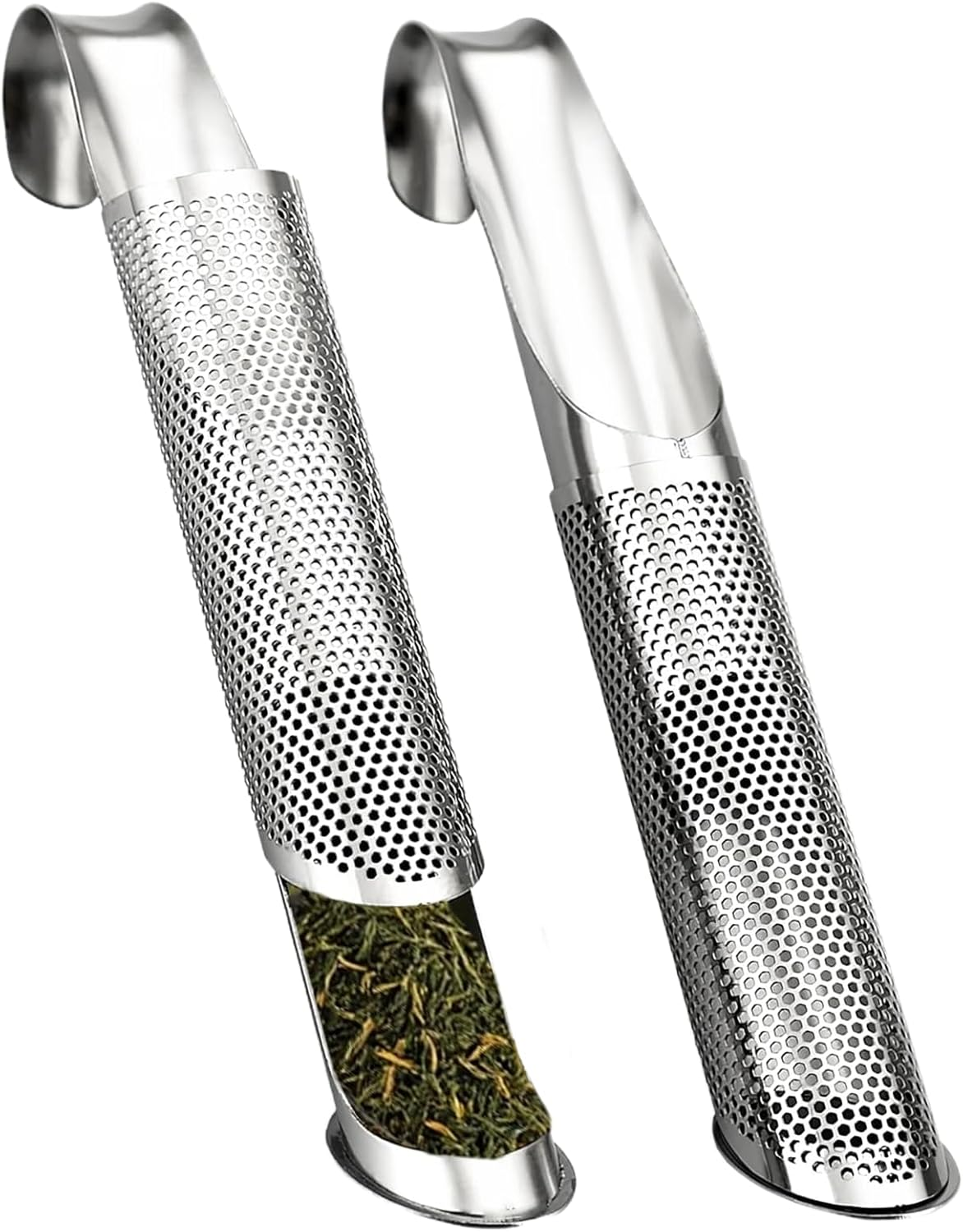 2 Pack Tea Infusers, Stainless Steel Long Handle Tea Strainer for Loose Tea,Suitable for Home,Business Trip, Travel, Picnic image number 4