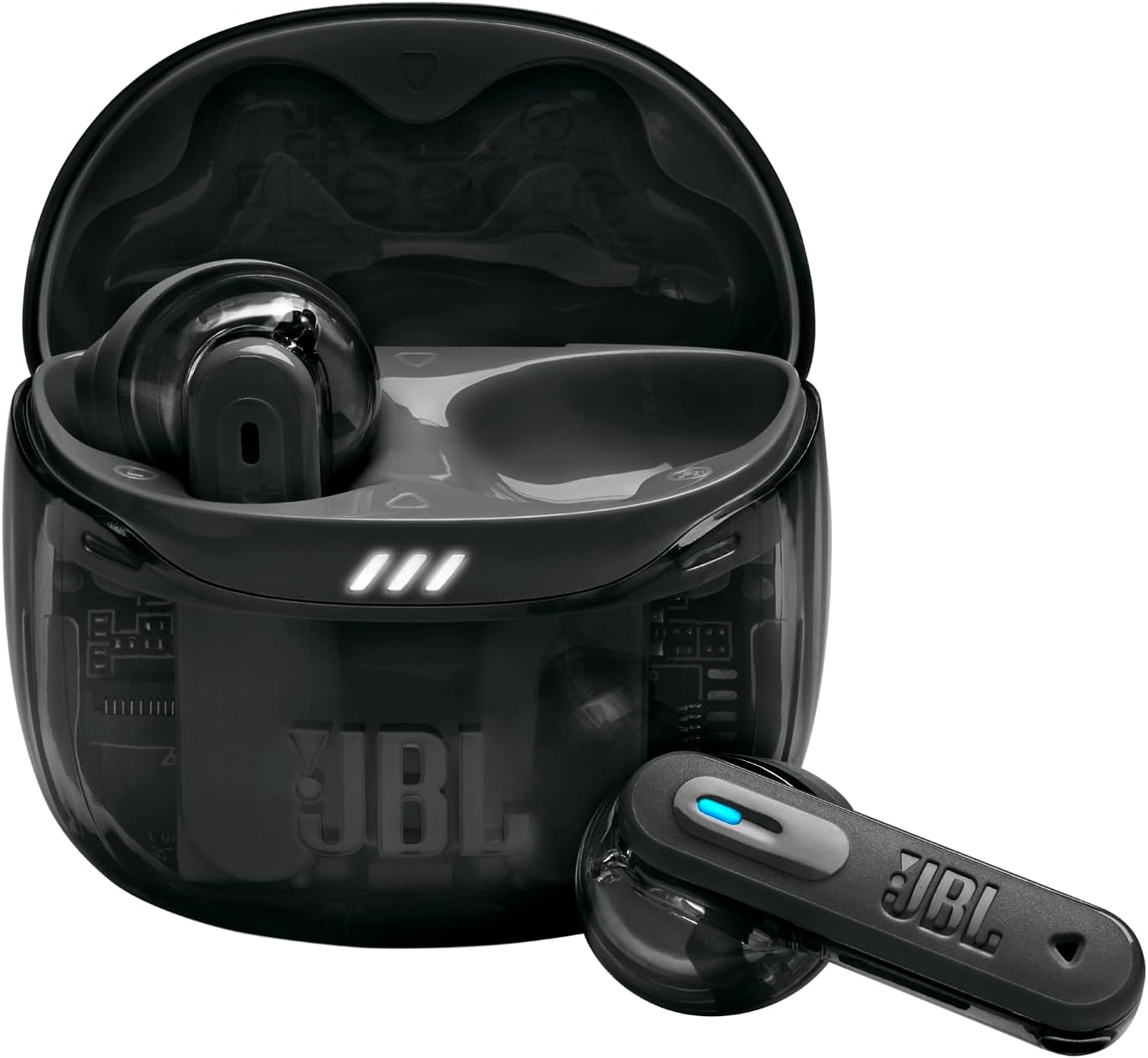 JBL Tune Beam 2 Wireless Bluetooth In-Ear Headphones with Noise Cancelling, 48 Hours Playback Time, IP54 Water and Dust Proof, Multipoint Connection, Ergonomic Design, Ghost Black