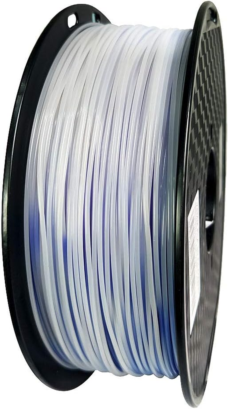 CC3D 31℃ Temperature Color Change PLA Filament Violet Blue to White 1.75 Mm 1KG 3D Printer Color Changing Filament with Temperature PLA Blue White image number 2