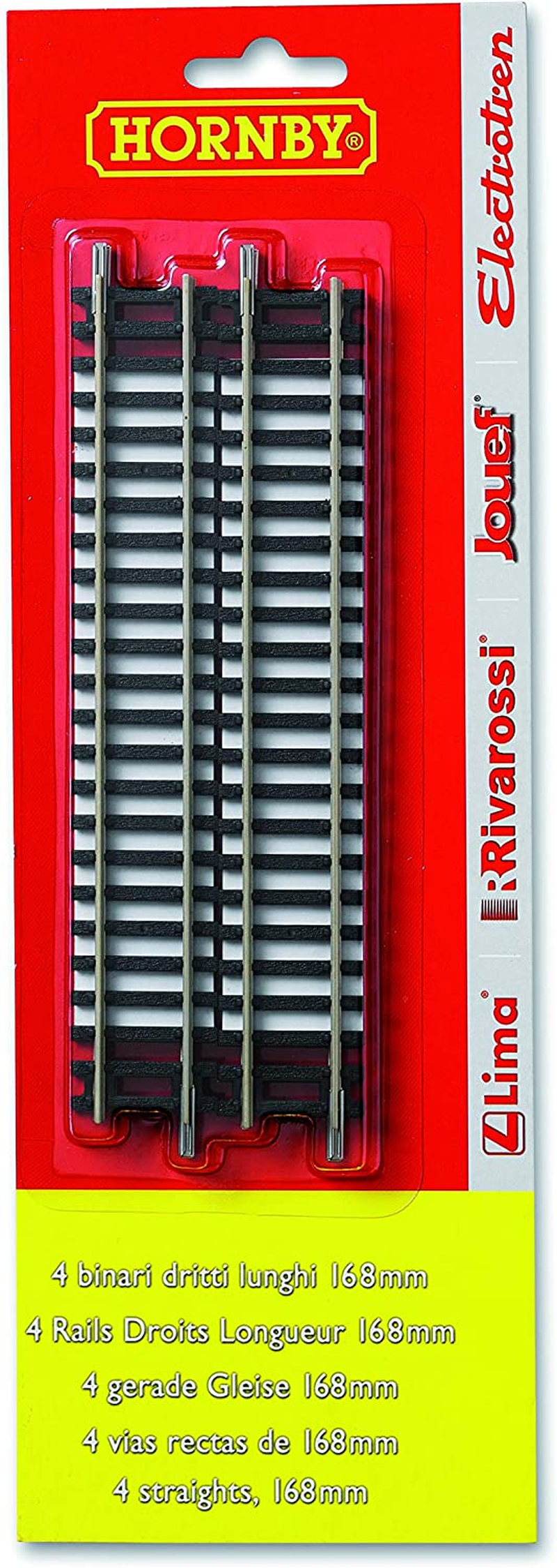 Hornby HT8300 R600 Straight Track X 4 Blister PK Track Accessory,168 Millimeters,White image number 2