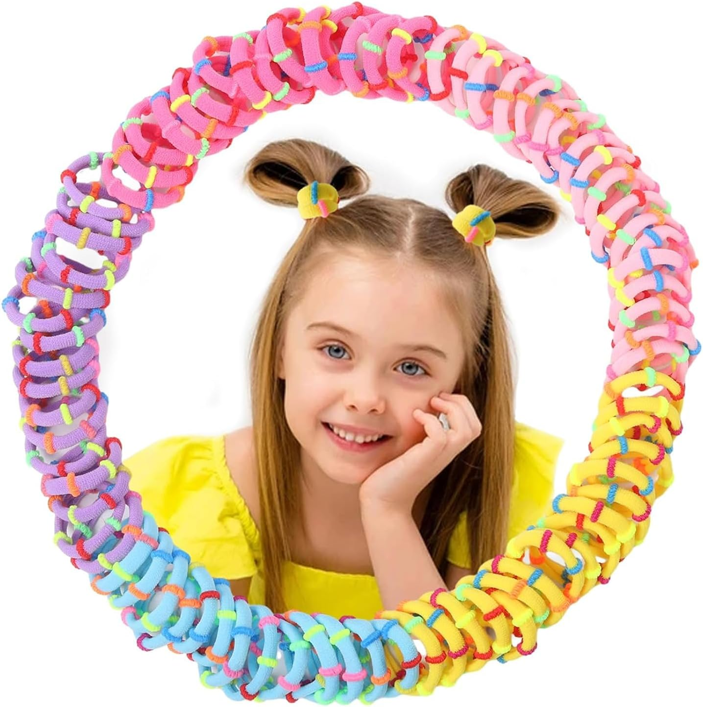 Festfit100Pcs Baby Girl Hair Ties,1 Inch Hair Bow Tiny Hair Bows Hair Tie with Elastic Loop Ponytail Ties Pony Tail Holder Accessories for Infants Toddlers Girls Kids image number 6