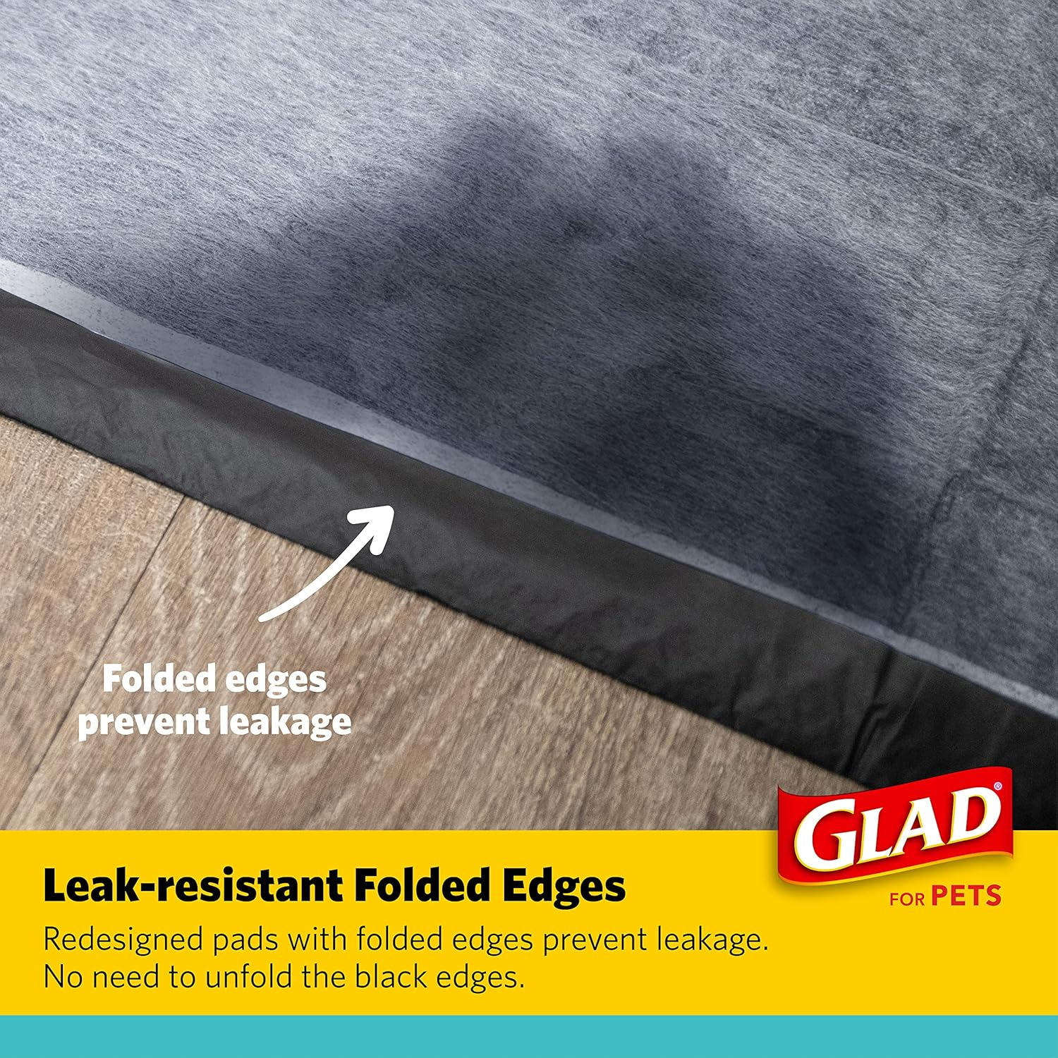 Glad for Pets Activated Charcoal Dog Training Pads, Small Size 17.5" X 23.5" - Odor Absorbing, Pee Pads for Dogs - Perfect for Training New Puppies, Grey, 120 Count image number 4