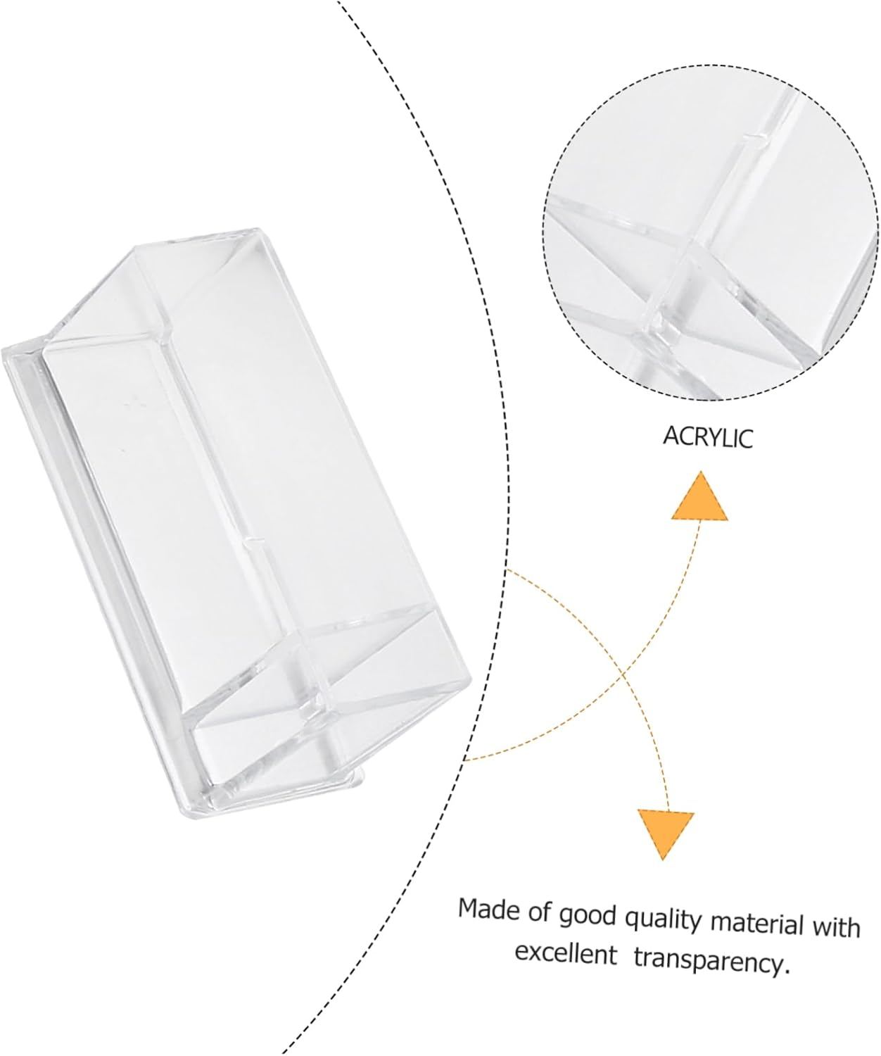 OFFSCH 4Pcs Acrylic Desktop Business Name Picture Holder Sturdy Multipurpose Storage Box for Convenient Organization Translucent Card Stand for Desk Accessories Storage Products image number 4