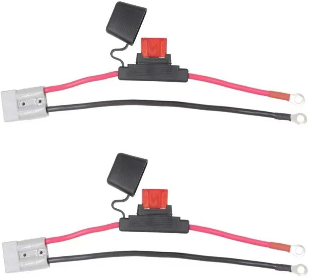 2 &times; 50 a Anderson Plug Cable with 30 Cm Twin 10 AWG B&S Lead & 50 a Inline Fuse &ndash; Pre-Wired, Weatherproof, High-Conductivity, for Battery, Solar, RV & DC-DC Applications (30Cm 50A 2) image number 5