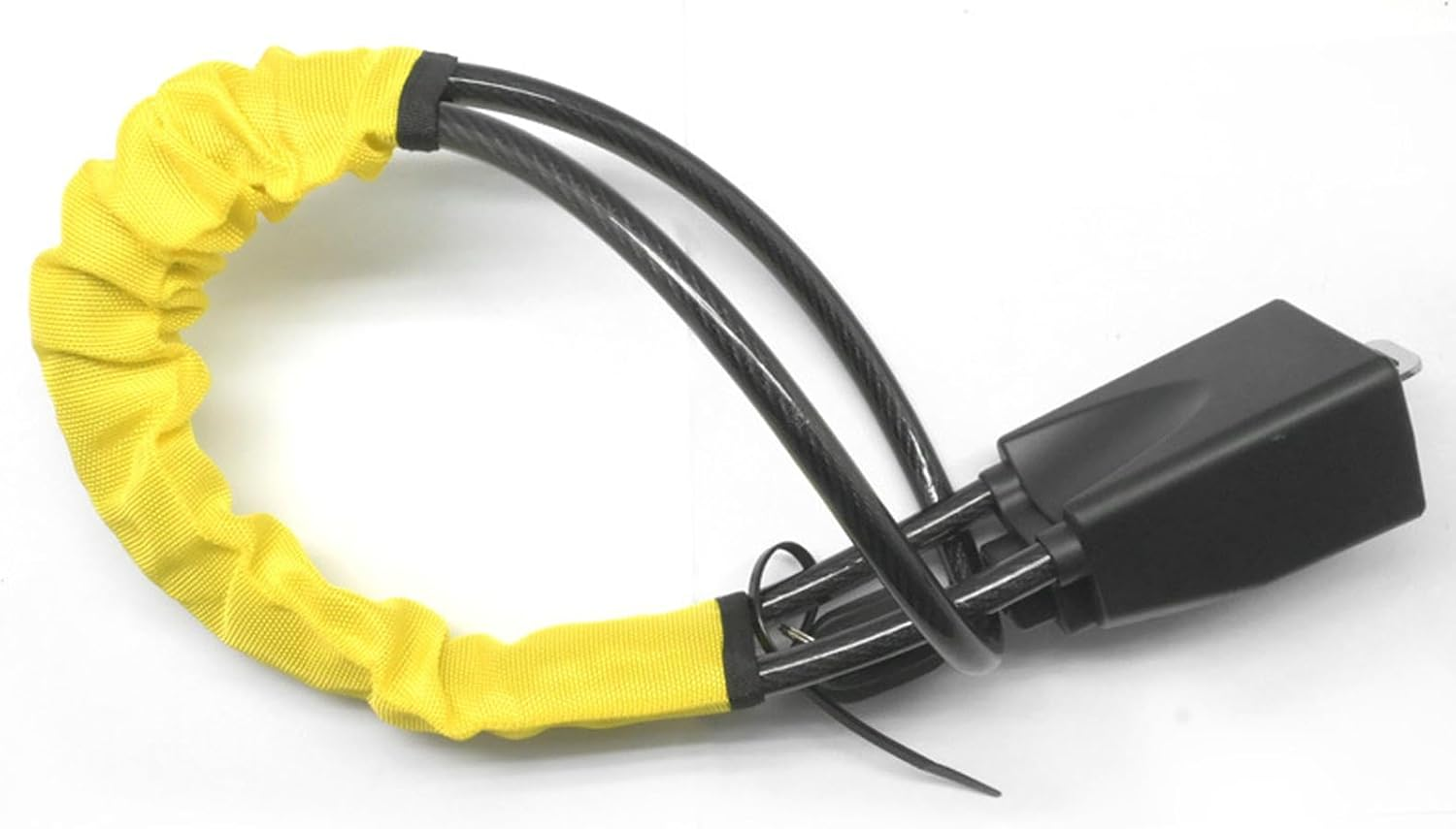 Steering Wheel Lock Seat Belt Universal anti Theft Car Device Prevention ， Bring 3 Keys， Max 17 Inch Length, Small and Light-Weight, Multi-Functional, Fit Most Vehicle. (Orange)