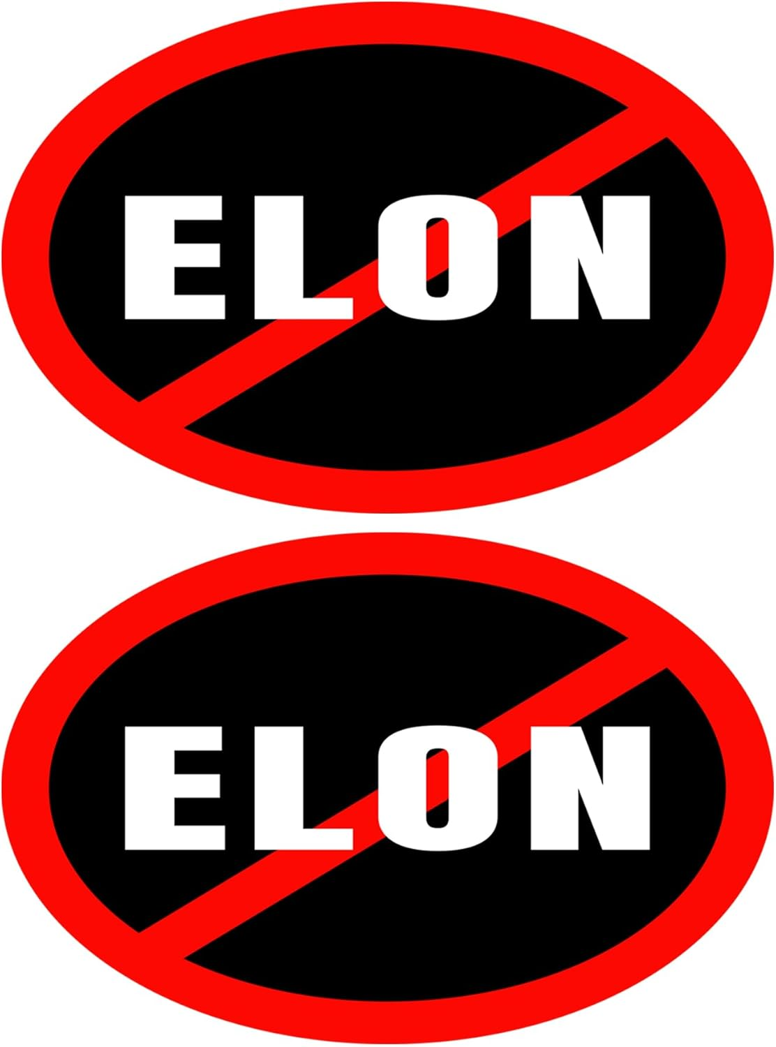 2 Pack anti Elon round NO Bumper Sticker Elon Was Crazy Sticker Funny Elon Musk Decal anti Elon Club Car Window Sticker 6In*6In (Round)