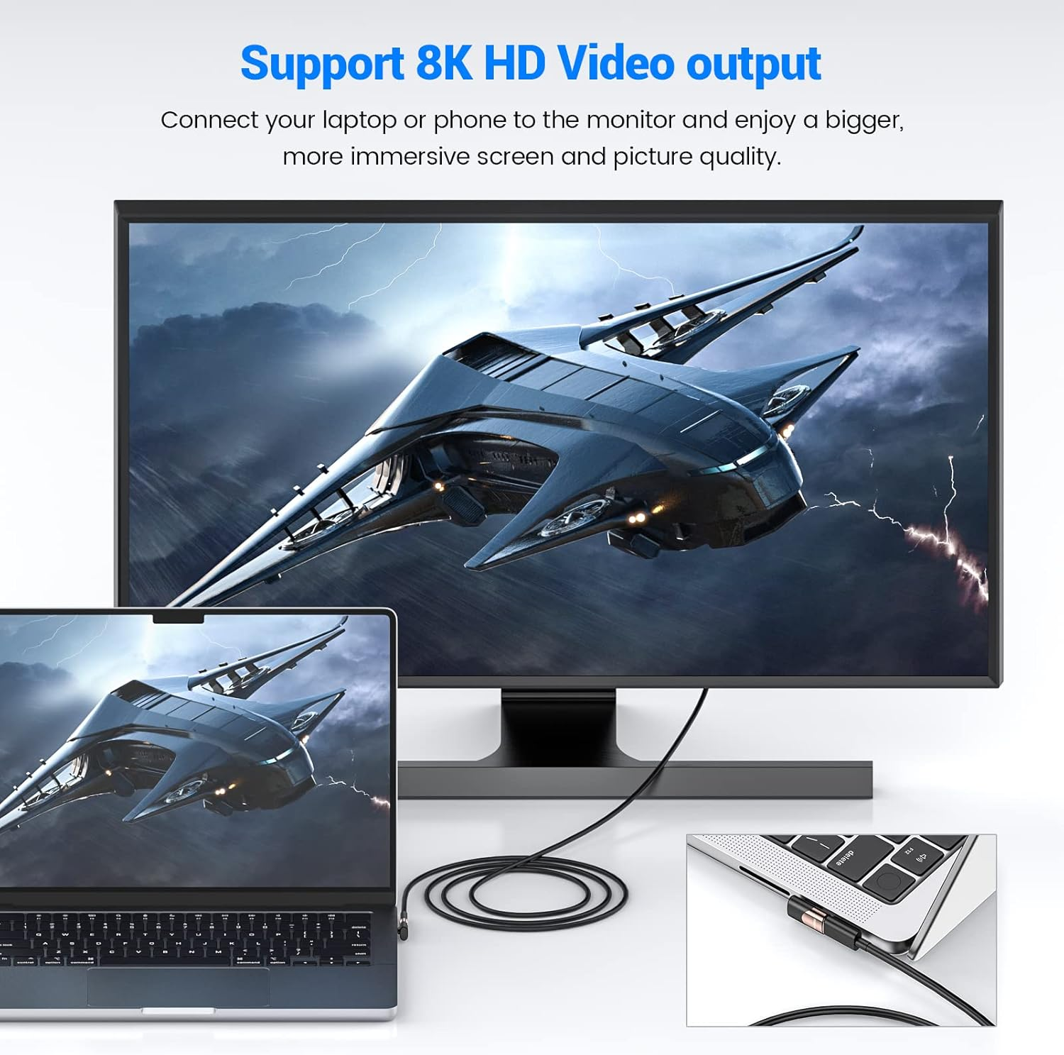 MOGOOD USB C 90 Degree Adapter C Male to C Female USB C Extender Right Angle USB C Adapter USB C Right Angle USB to Usbc Adapterfor Steam Deck Switch Notebook Tablet and Mobile Phone Accessories image number 5