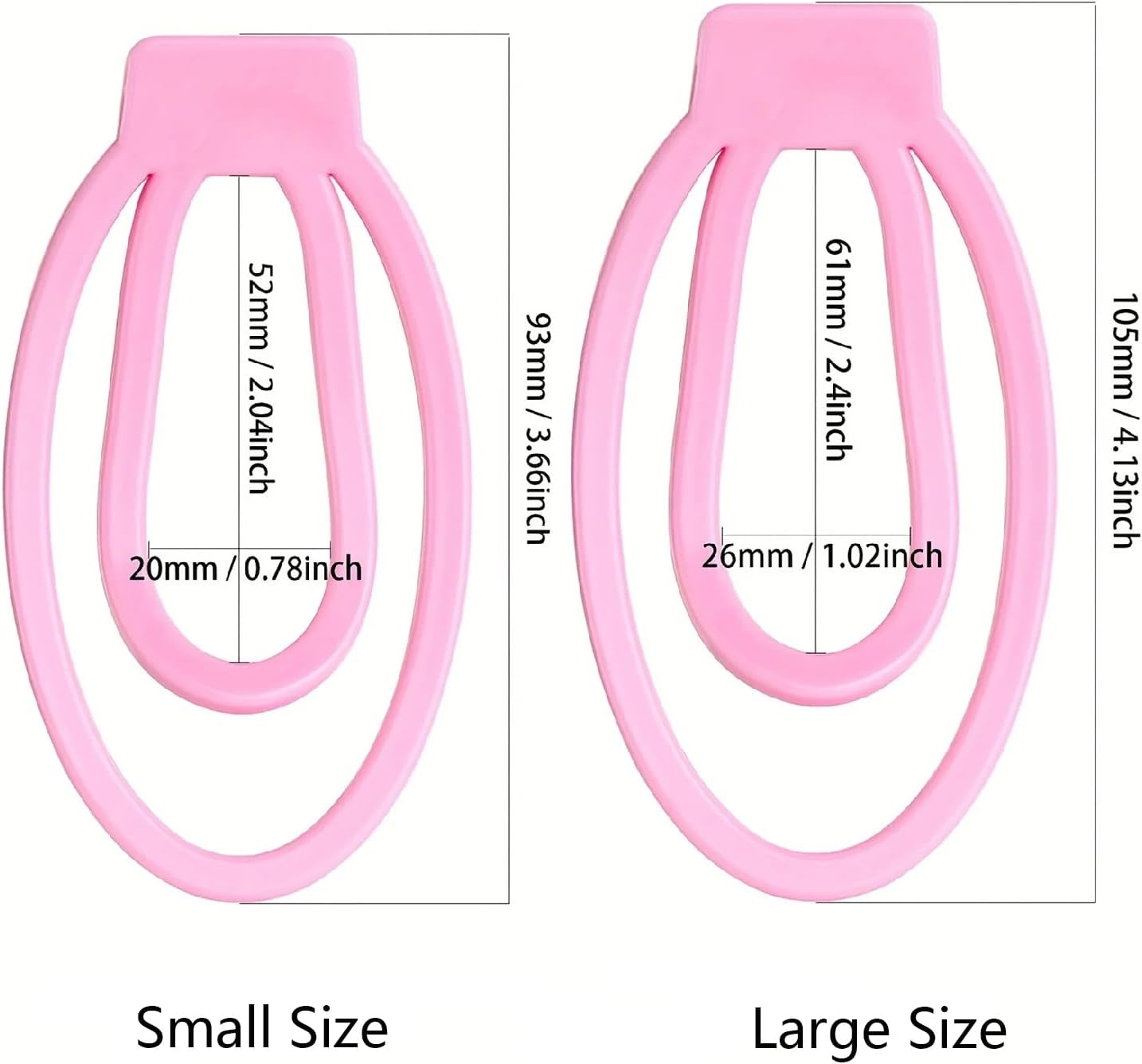 Male 2 Pcs Chastity Clip with Chastity Belt - Chastity Cage Sex Toys for Men Sissy,Silicone Strap Penis Cages for Femboy and Cross-Dressers Sex Games Pleasure (Pink) image number 5