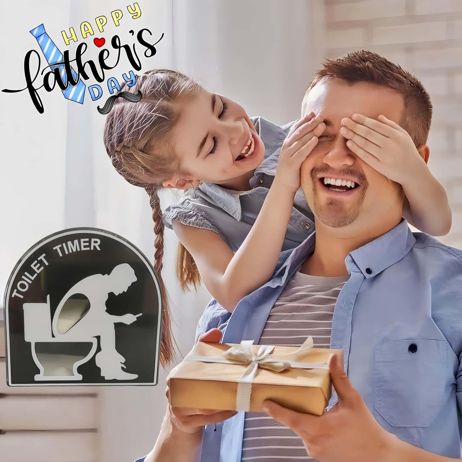 HOLADAWN Funny Toilet Timer, Bathroom Prank Gifts for Blokes, Dad & Mates, Novelty Gag Gifts for White Elephant image number 4