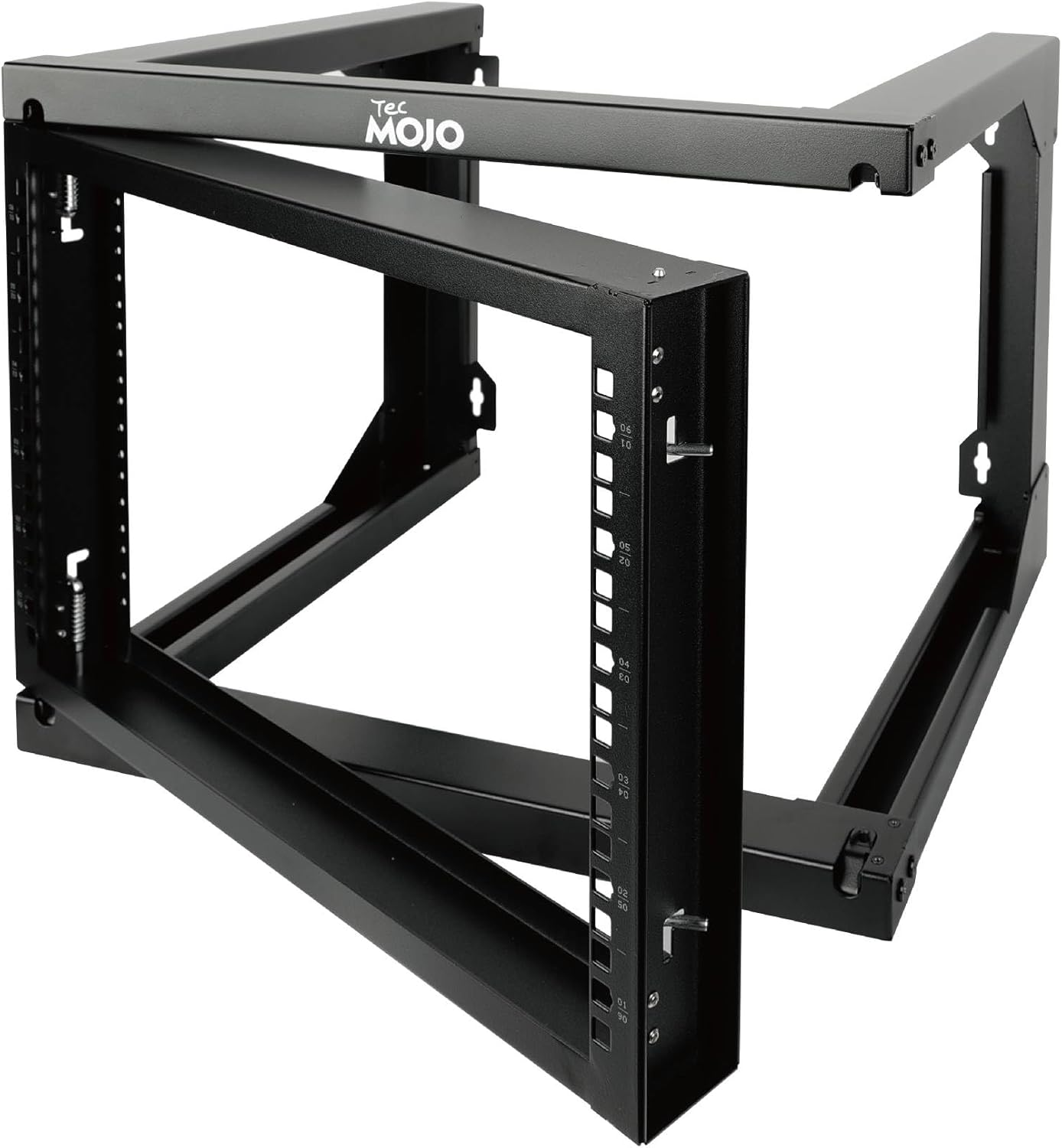 Tecmojo 2 Post 6RU Wall Mount Server Rack, 19 Inches Open Frame Server Rack with 180 Degree Swing Gate, 457 Mm Deep, for Computer/Av/Data/It/Media Equipment image number 5
