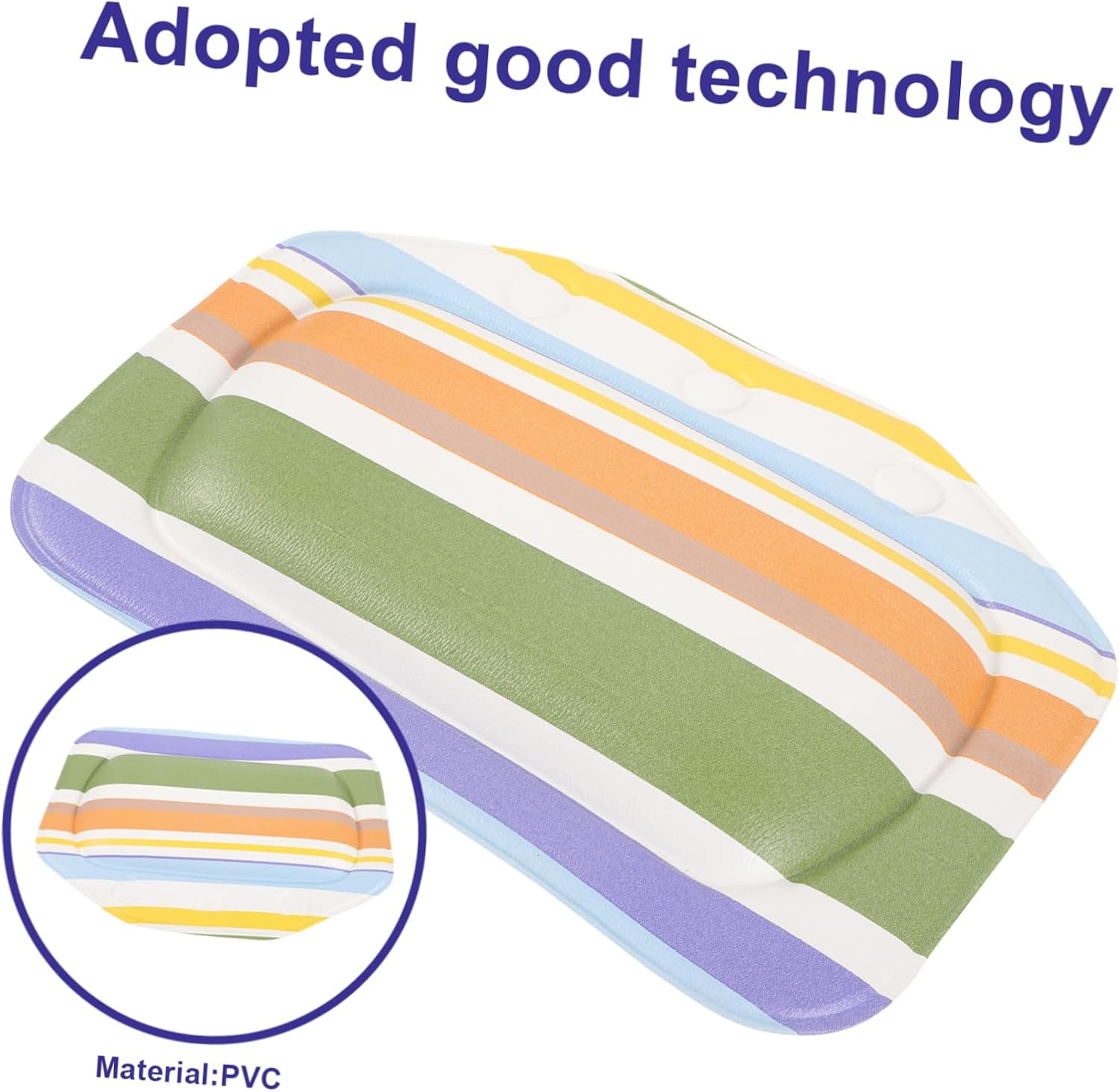 HAPINARY Luxury Bathtub Pillow Cups Neck Back Support for Spa Relaxation PVC Material for Longevity Bath Pillow for Tub image number 2