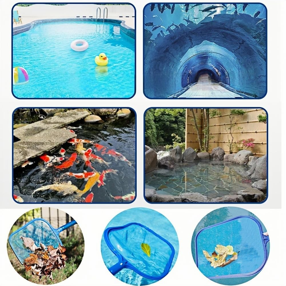 Aknebriax 3Pcs Pool Skimmer Net,Hot Tubs Nets Fine Mesh Leaf Rake,Ultra Fine Mesh Pool Skimmer to Remove Leaves & Debris, Heavy Duty Swimming Pool Skimmer with Handle (Without a Rod) image number 2