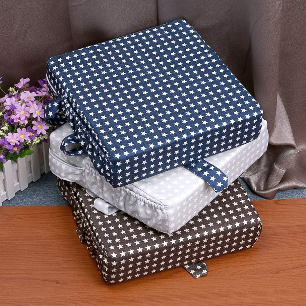 TOYANDONA Dining Chair Heightening Cushion Toddler Thick Chair Booster Seat Pads Mat for Baby Kids Children Silver - Blue image number 4