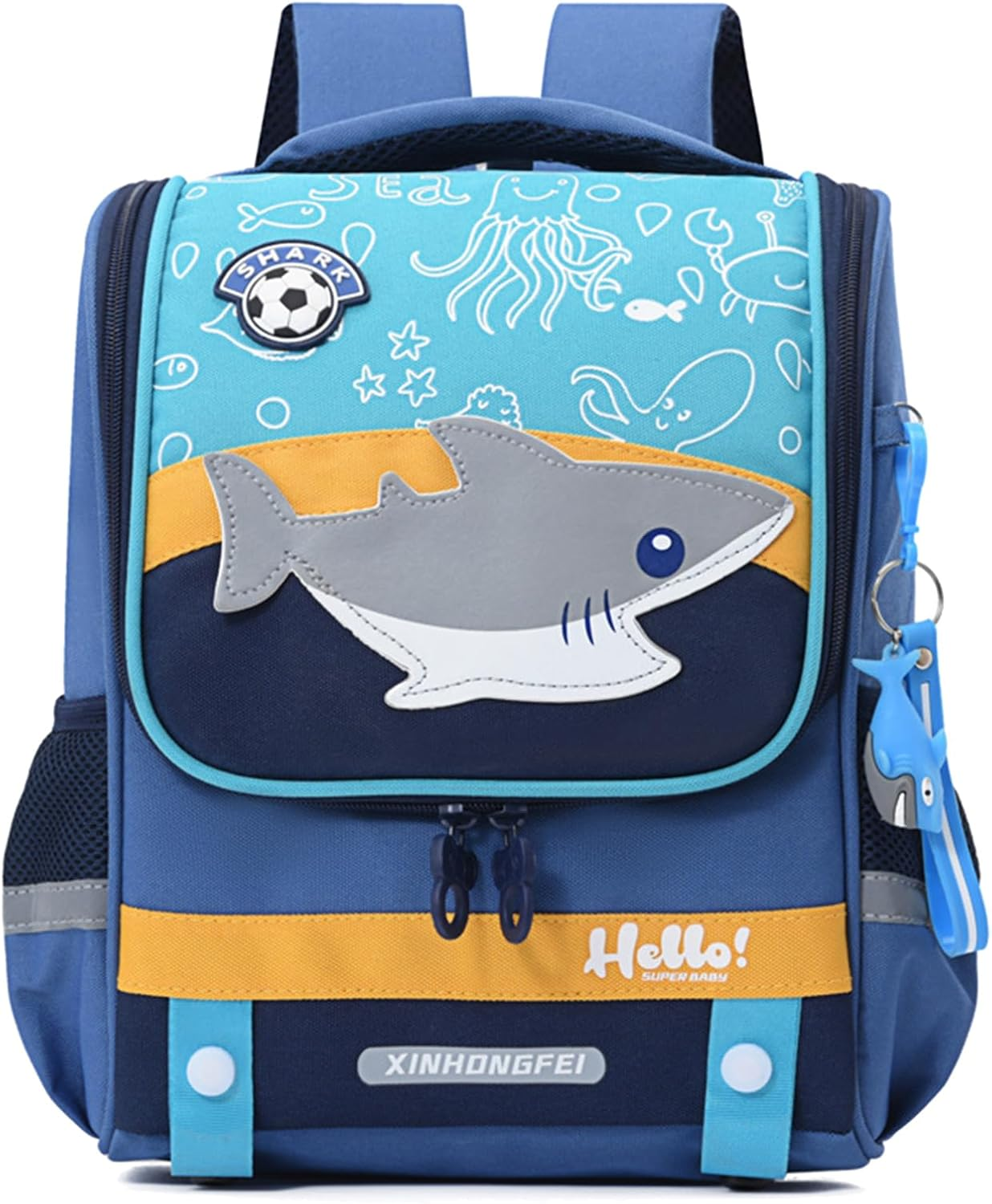 LJCZKA Toddler School Backpack Boys with Chest Strap, Children&rsquo;S Backpack Animal with Reflective Strip Water Resistant for Age 3-6