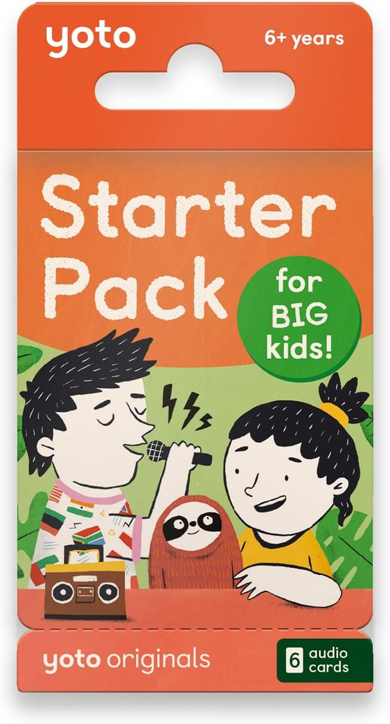 Yoto Starter Pack for Big Kids &ndash; 6 Kids Audio Cards for Use with Player & Mini All&ndash;In&ndash;1 Audio Player, Educational Screen&ndash;Free Listening with Fun Stories for Learning & Interactive Quizzes, Ages 6+