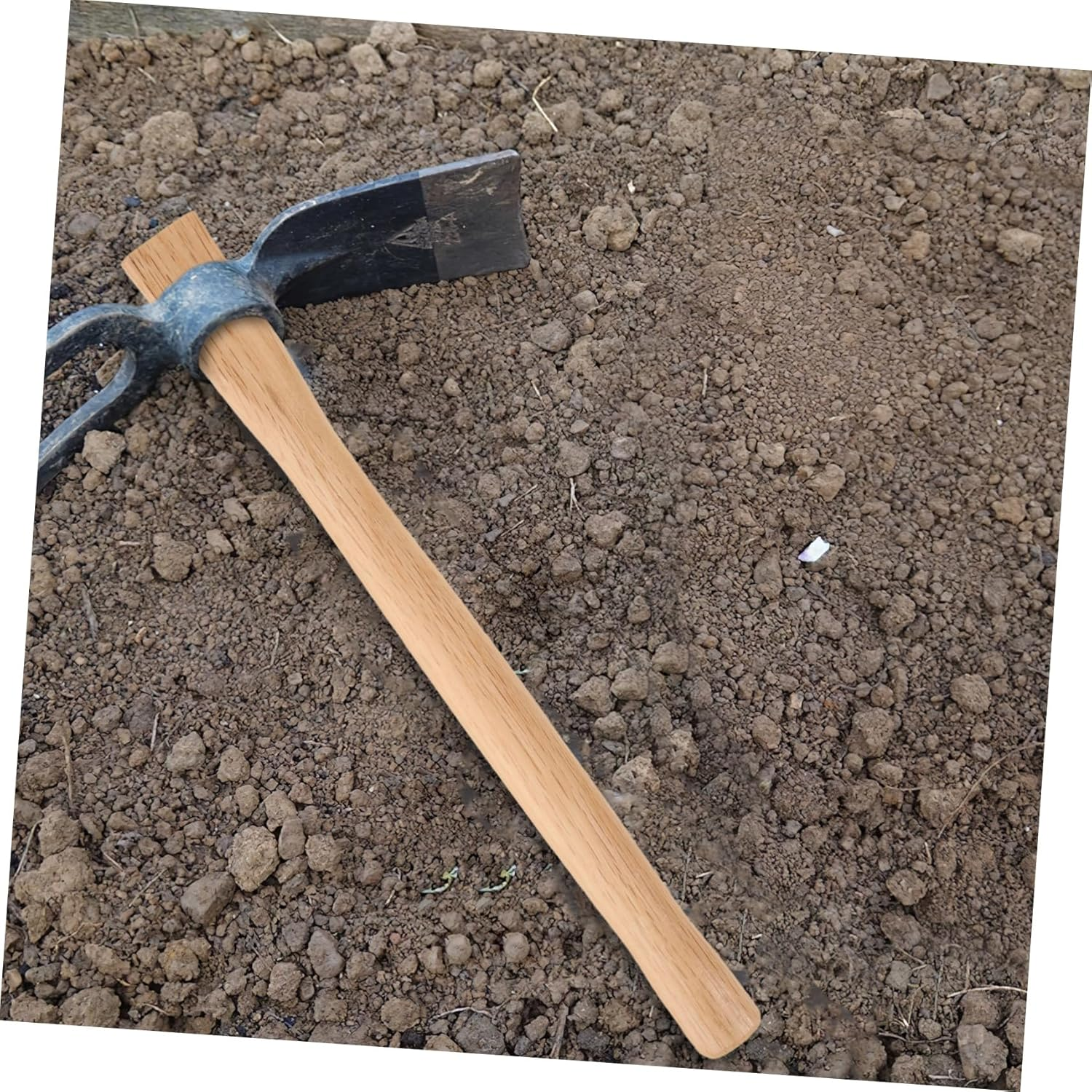 Gogogmee Wooden Hoe Handle Replacement Cycad Wood 36Cm Comfortable Install Suitable for Gardening Beige image number 6