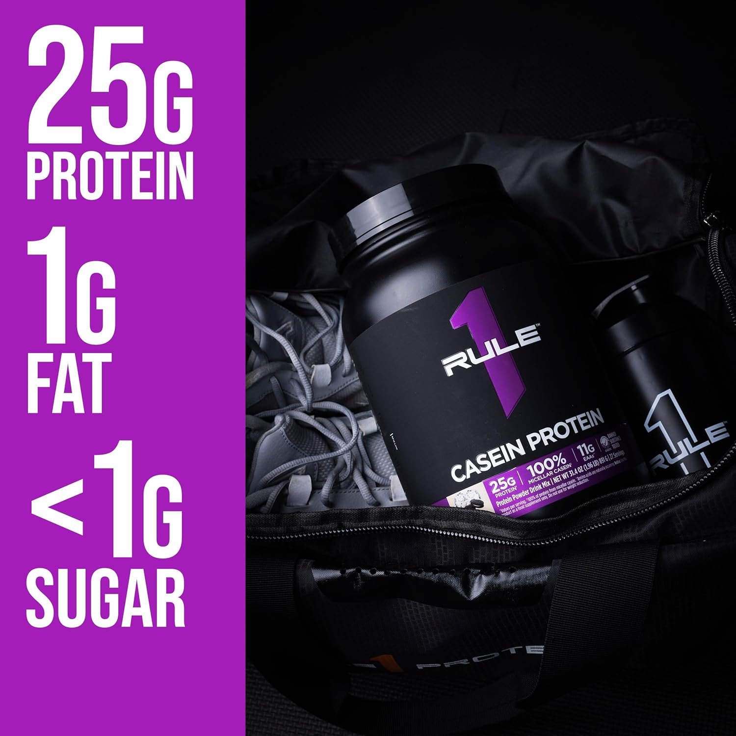 Rule 1 R1 Casein Powder 1.80 Kg, Vanilla Creme (55 Servings) image number 6
