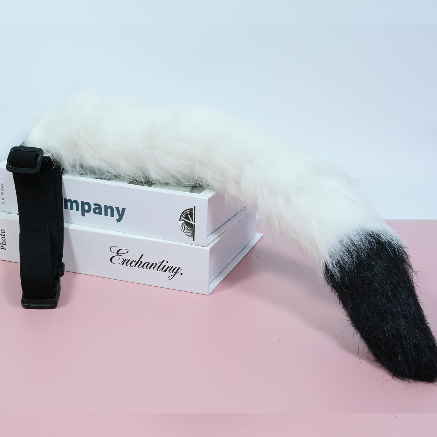 Furry Costume Wolf Costume for Girls Adult Kids Includes Fox Tail Plush Mask and Plush Paw Gloves Perfect for Halloween Costume Parties Christmas Events(White) image number 5