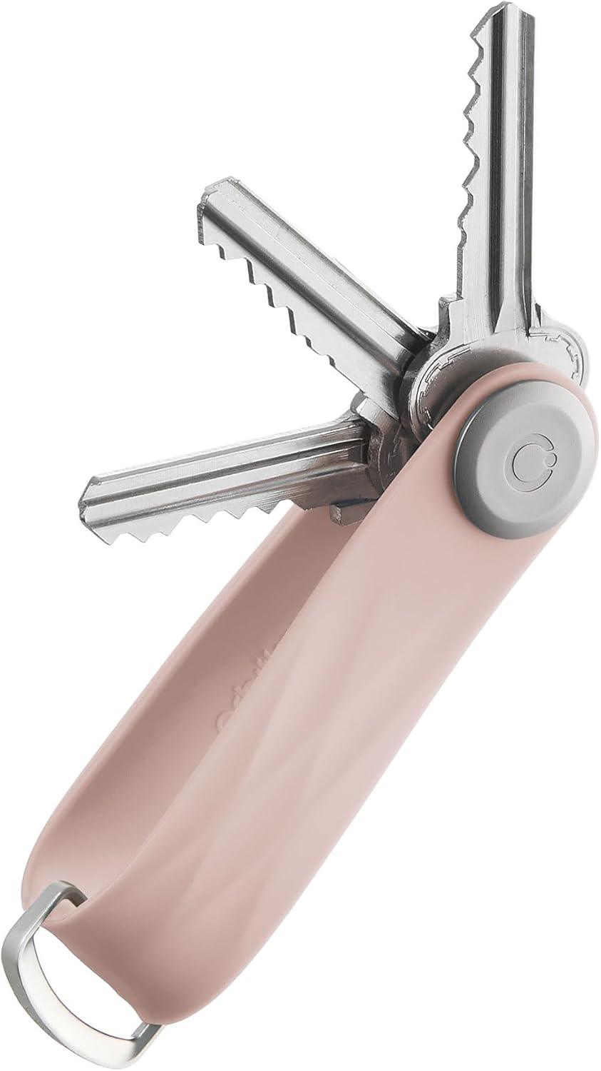 Orbitkey Active Rubber Key Organizer | Weather Resistant, Stainless Steel Locking Mechanism, Slim & Quiet Profile | Holds up to 7 Keys (Mist)