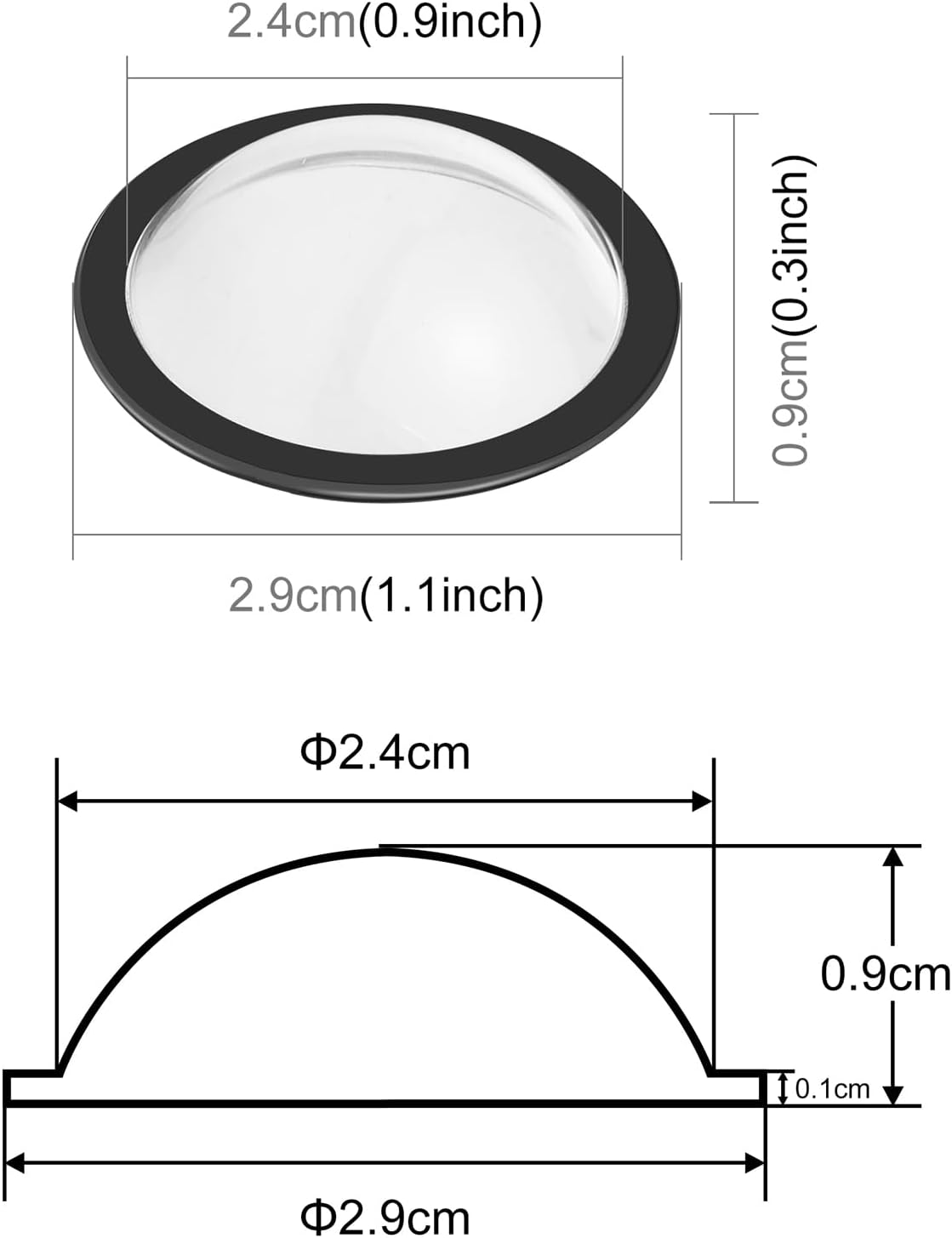 Potgosto Lens Guard PC Protective Cover Kits for Tesla from 2023 Cybertruck / 2025 Model Y Juniper / 2025 Model S / 2025 Model 3 Front Bumper Camera