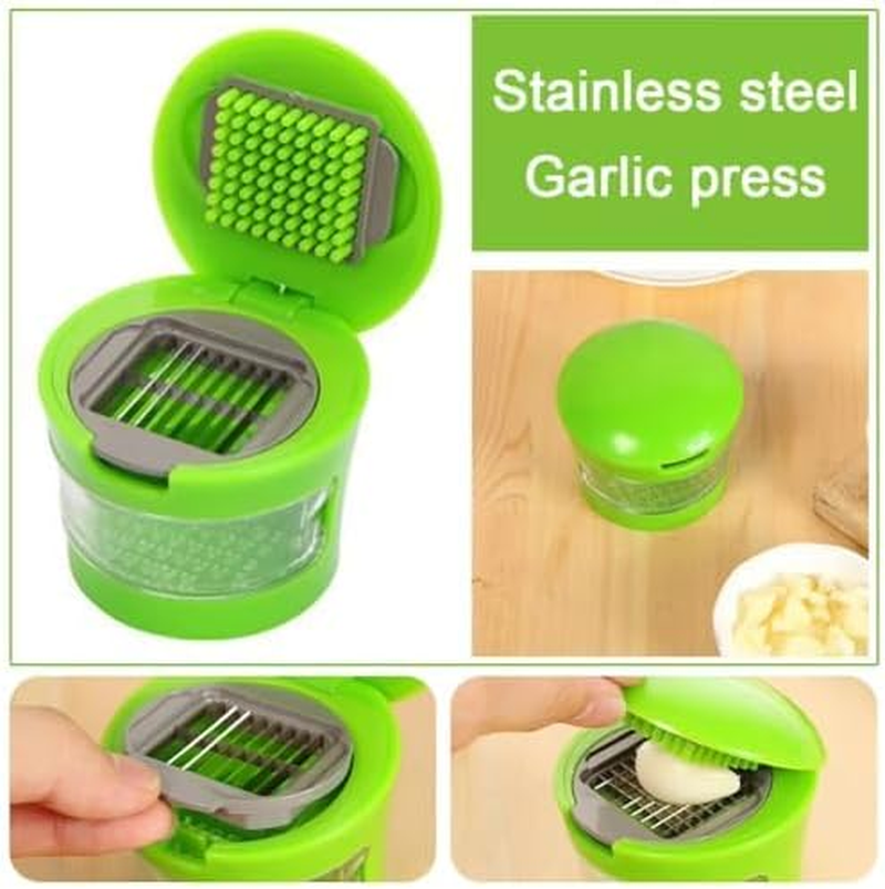 Mini Garlic Crusher, Large Capacity Garlic Mincer, Ergonomically and Angled Teeth Design, Kitchen Gadget to Press Clove and Smash Ginger, Easy to Clean image number 4