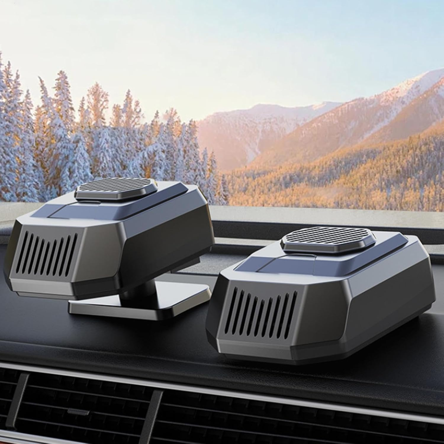 Tuxuseo Portable Car Heater, Car Heater for , 12V/24V Window Defroster Portable Car Heater, Adjustable Fan, Electric Heater, Windscreen Defrost Defogger for and Truck image number 3