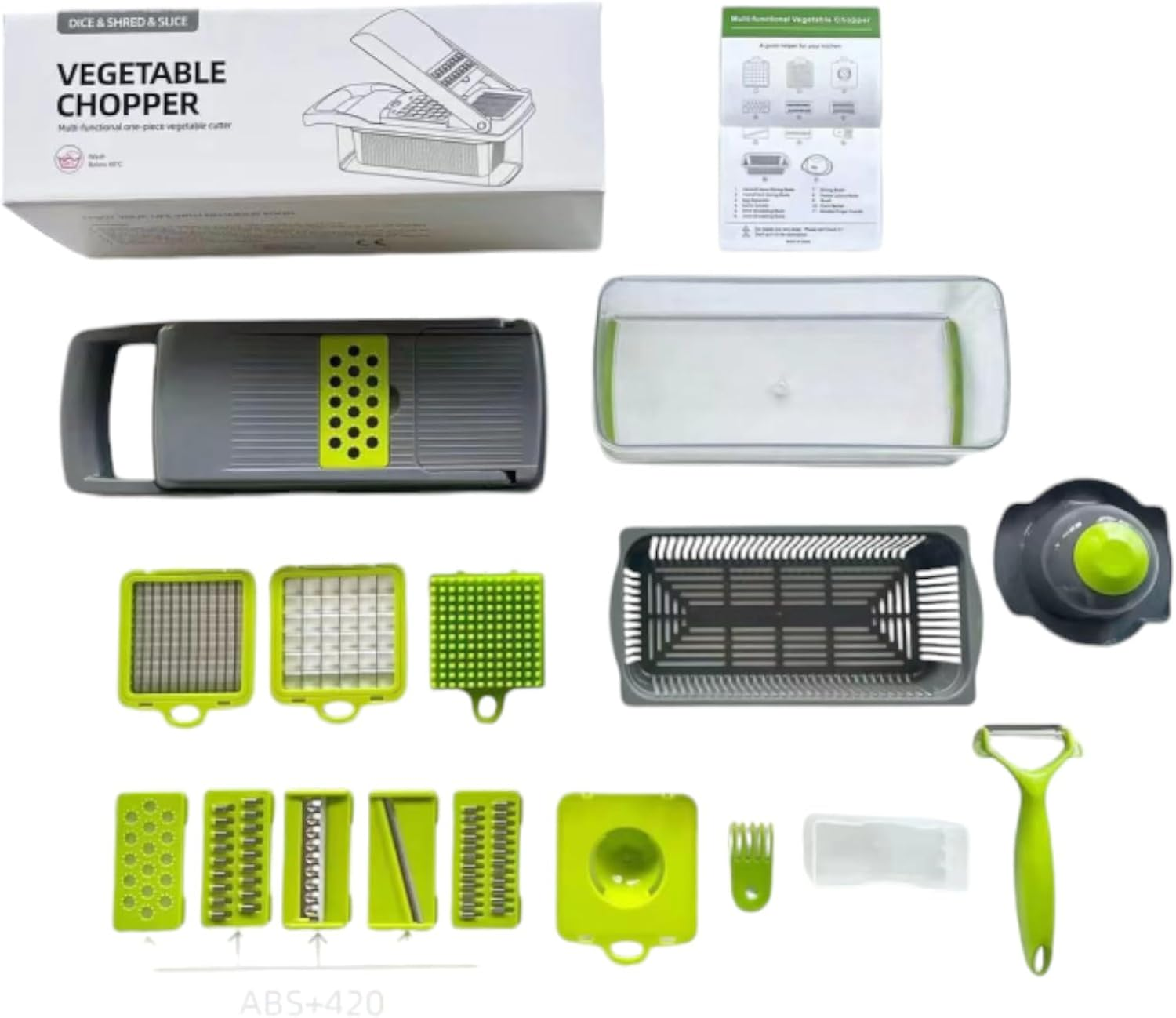 Sophistik 16-In-1 Multifunctional Vegetable Chopper, Slicer, Dicer & Grater with Interchangeable Blades, Wash Basket, Egg Separator, Easy-To-Clean, Space-Saving, Perfect for Slicing, Dicing, Grating image number 4