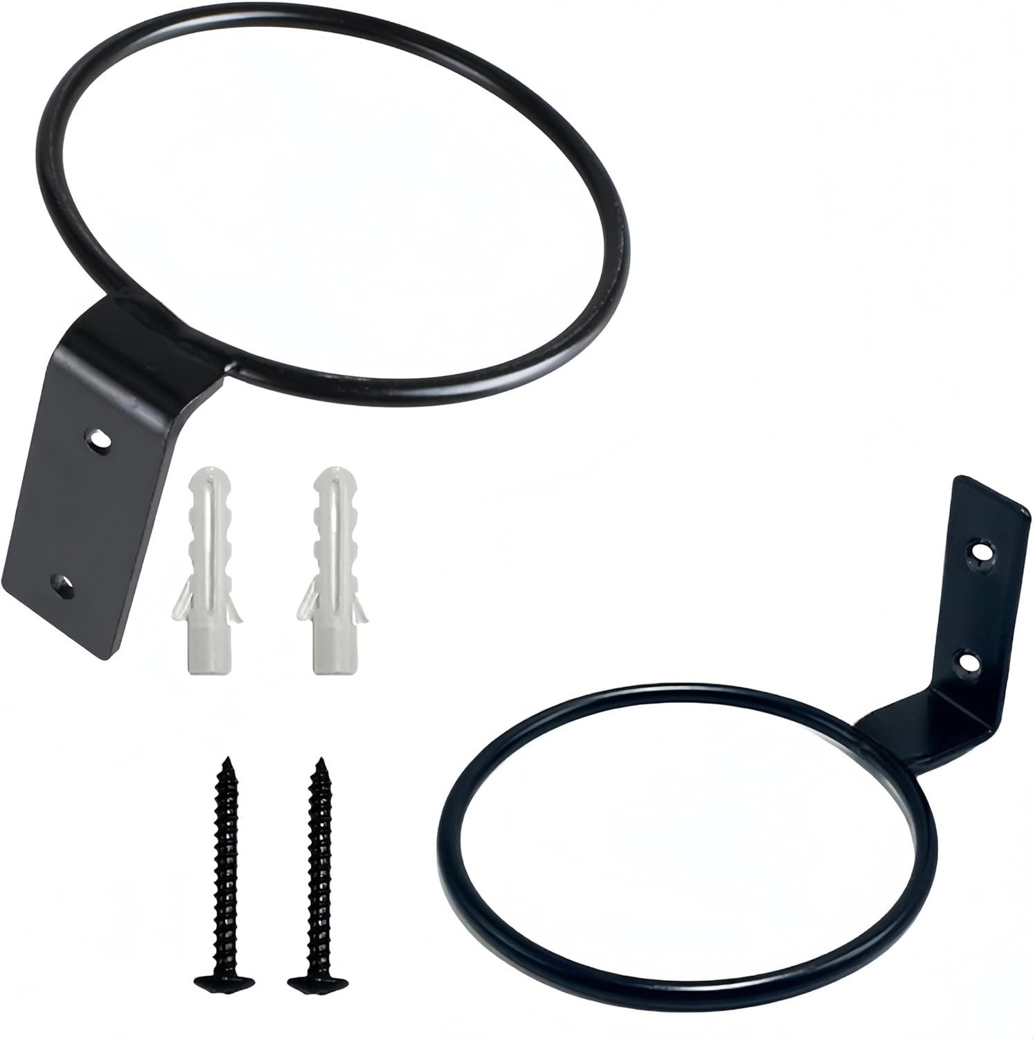 4 PCS Flower Pot Holder Ring, 5 Inch Iron Plant Pot Support Holder Ring for Wall Mount, Hanging Plant Stand Heavy Duty Metal for Space Saving,Fit for Outdoor, Indoor Home Decoration image number 1