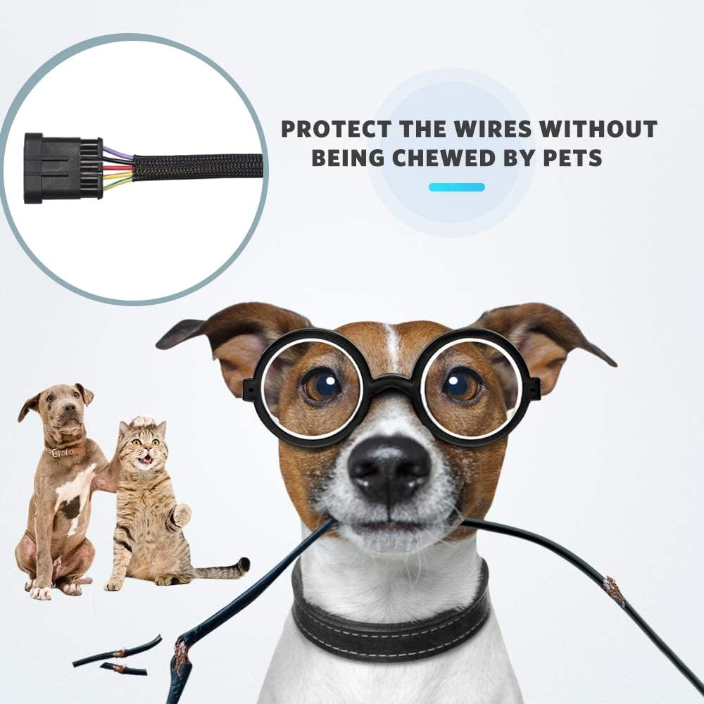 Ausgear 16.5Ft - 1/2 Inch Cable Management Protector, Flexible Split Cable Sleeve Cord Organizer Wire Loom Tubing for USB Cable Power Cord Audio Video Cable Management &ndash; Prevent Cat from Chewing Cords image number 4