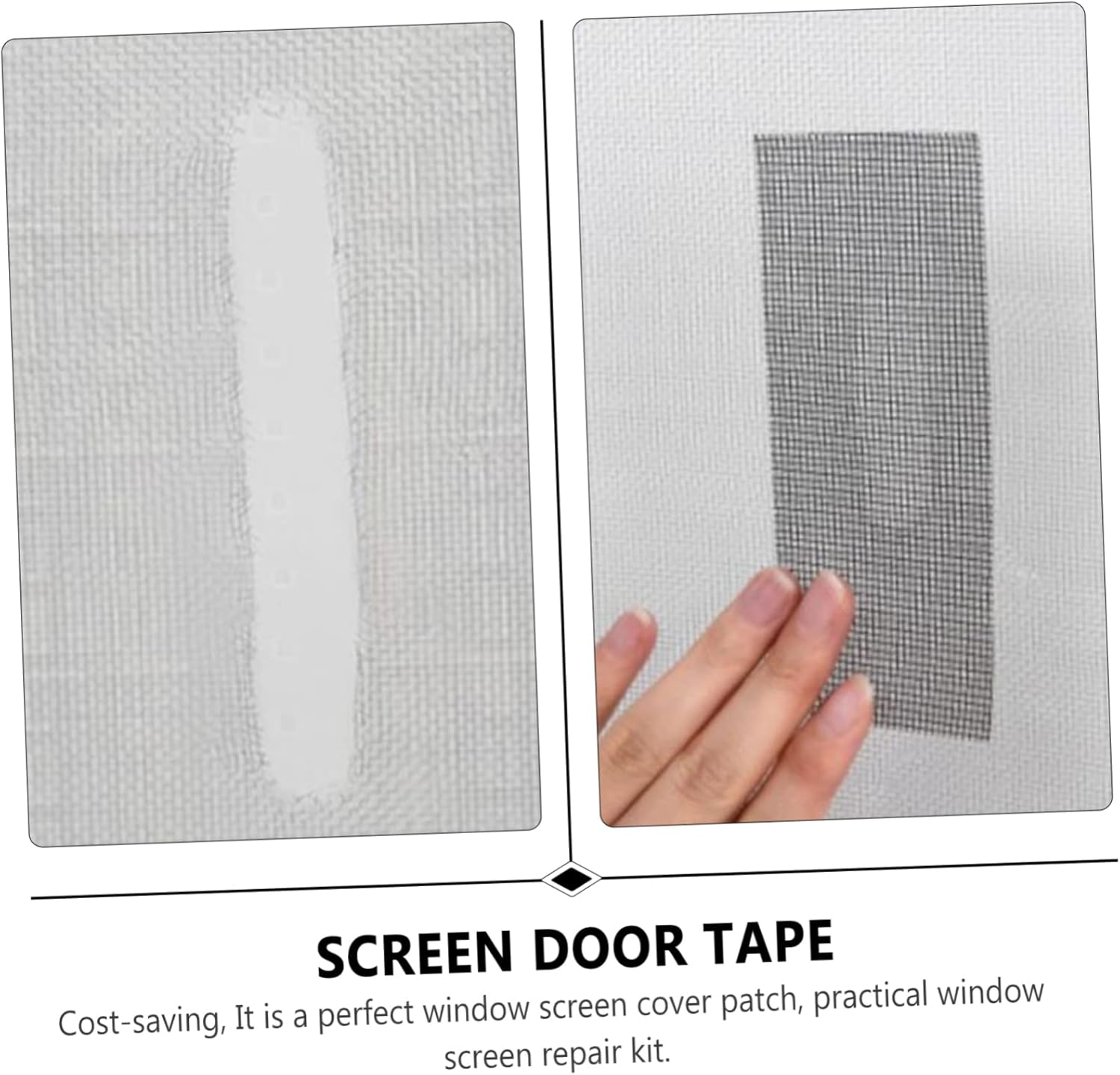 Self-Adhesive Window Screen Repair Tape Mesh Patch 5Cm X 2M Black Screen Patch Repair Kit for Door and Window Damage image number 4