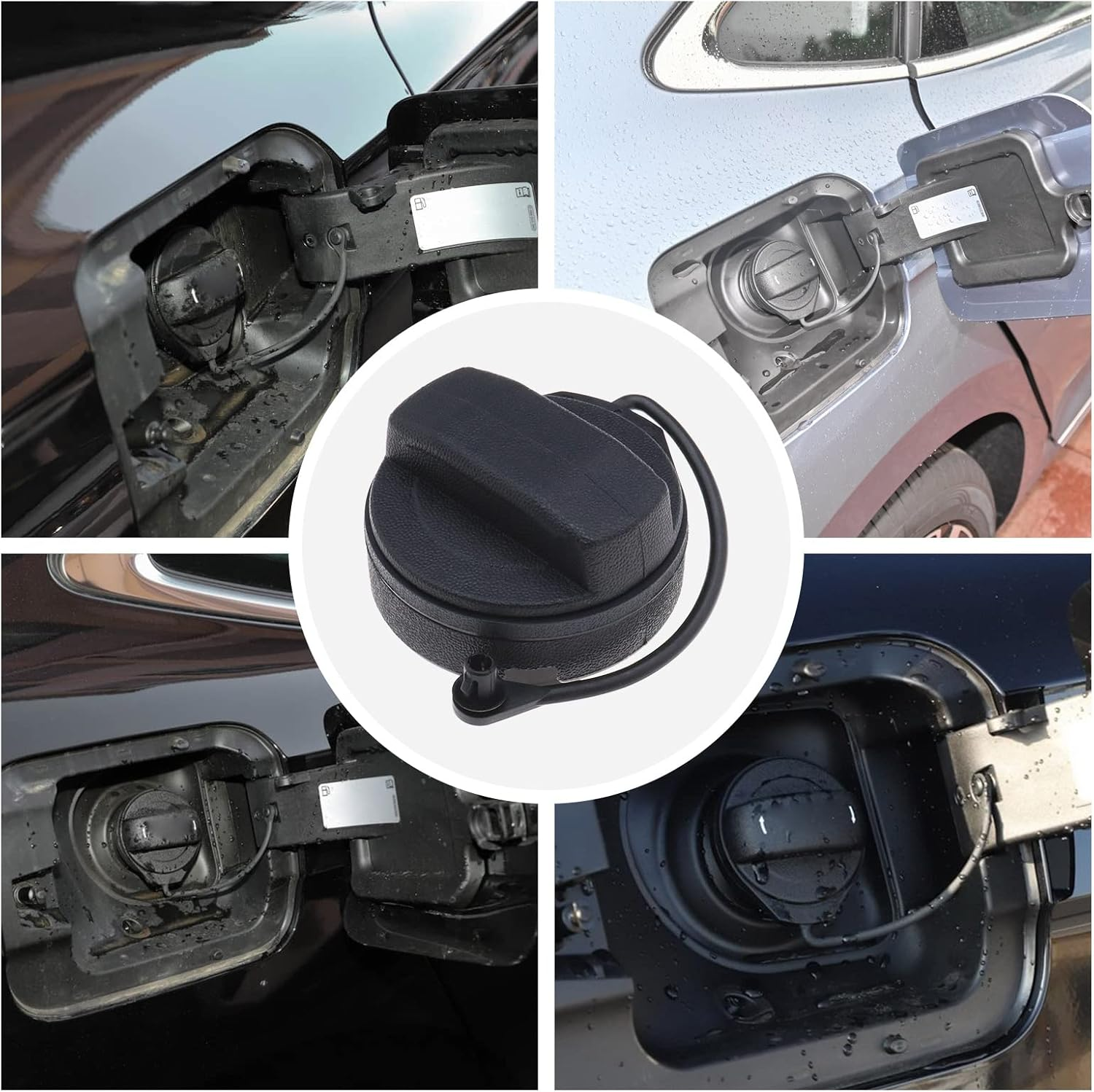 SING F LTD Car Fuel Tank Cover Filler Cap Tank Lid 1J0201550A 1H0201553B Compatible with Golf Compatible with Jetta Compatible with Passat Polo image number 2