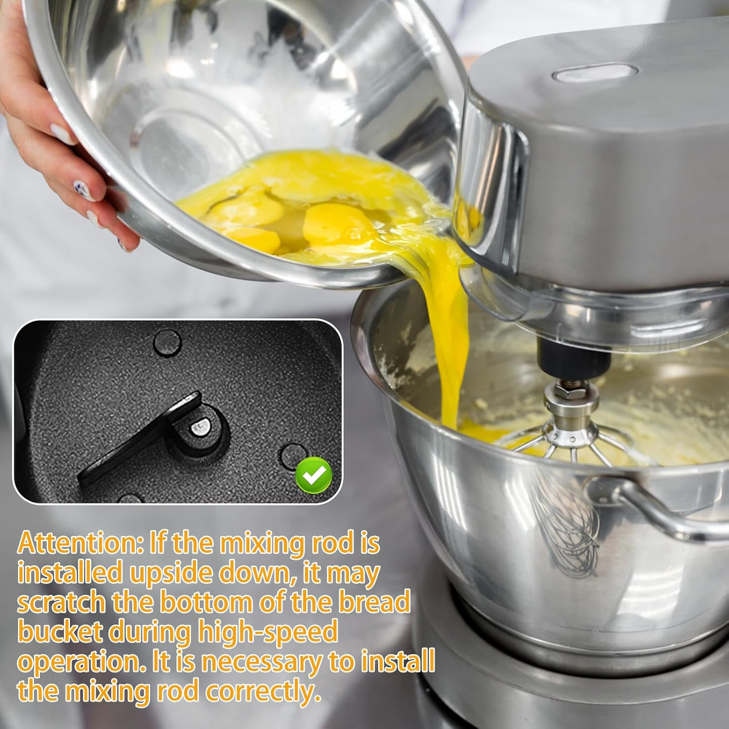 Bread Maker Paddle 2Pcs for Panasonic Breadmaker Kneading Mixing Blade Bread Machine Replacement Paddle Blade Nonstick Teflon Coated Flat Rye Kneading Paddles for Panasonic SD255 SD256 SD257 SD2501 image number 2