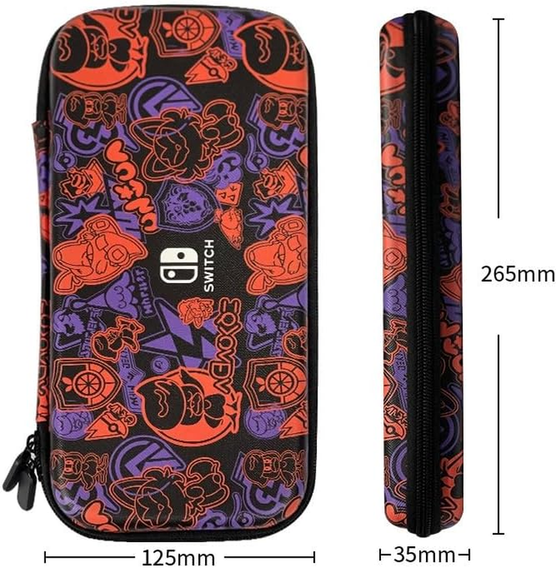 Carrying Case for Nintendo Switch/ Switch Oled-Pokemon Scarlet and Violet Protective Hard Portable Travel Case Shell Pouch for Console & Accessories (Black) image number 3