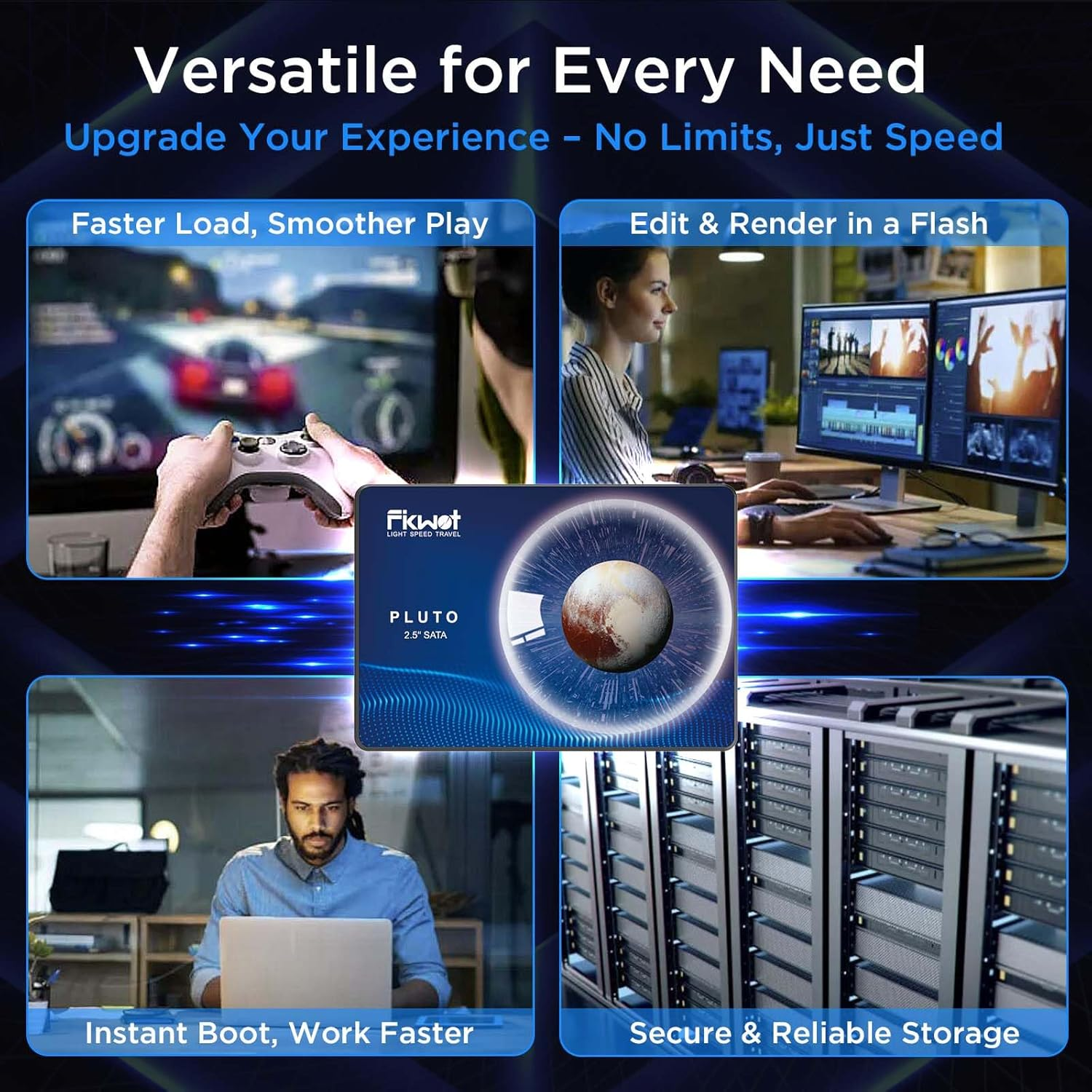 FX815 1TB SSD SATA III 2.5", Internal Solid State Drives up to 560Mb/S, 3D NAND SLC Cashe, Internal SSD for Desktop and Laptop Updating image number 1