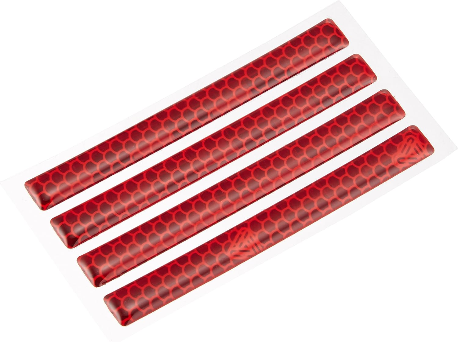 Amon V756 Reflective Protector, Red, Adhesive Included, Width 0.4 X Length 3.7 X Thickness 0.08 Inch (10 Mm) X Length 3.7 Inches (95 Mm) X Thickness 0.08 Inch (2 Mm), Pack of 4